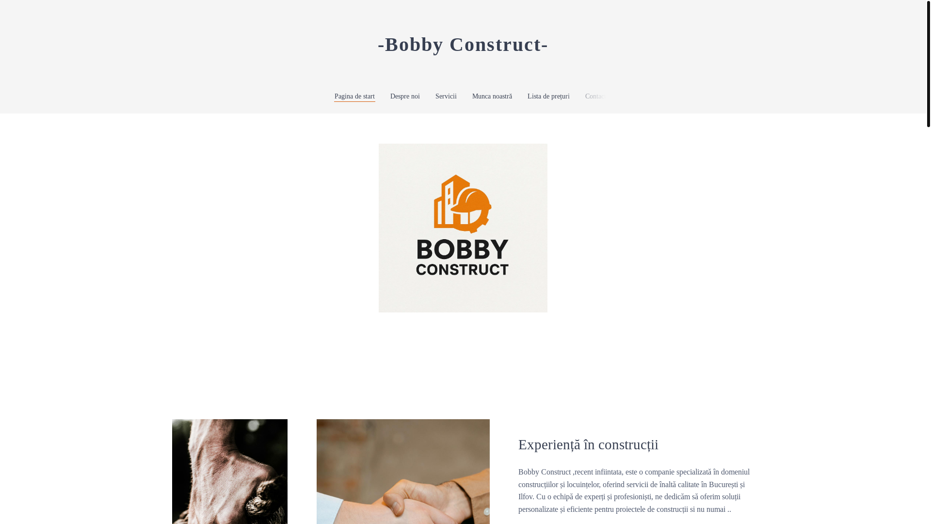 website screenshot of https://bobby-construct.ro/