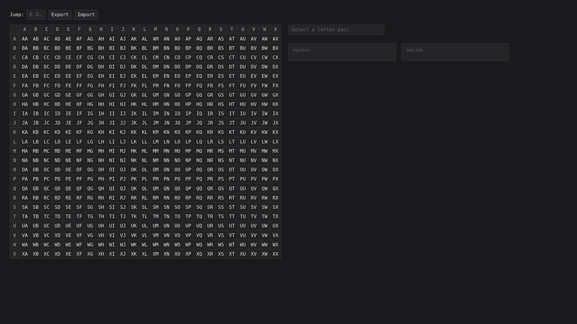 website screenshot of https://letter-pairs.pages.dev/