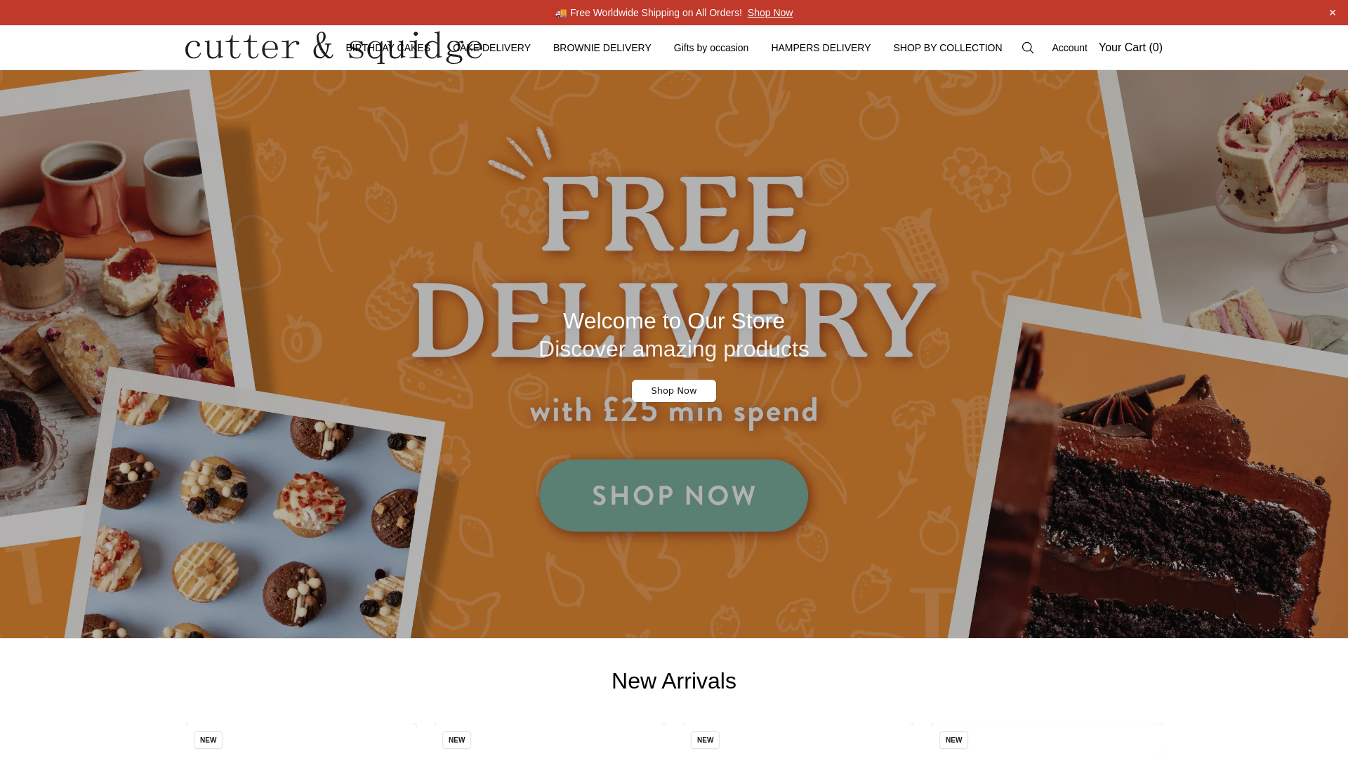 website screenshot of https://cutterandsquidgestore.shop/