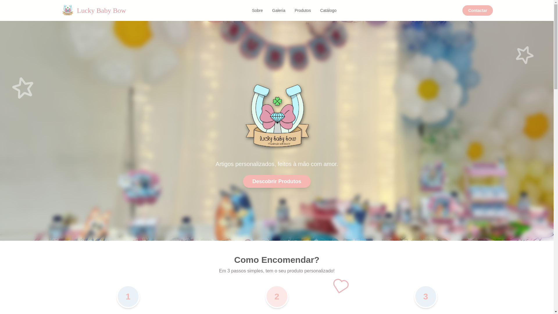 website screenshot of https://luckybabybow.eu/