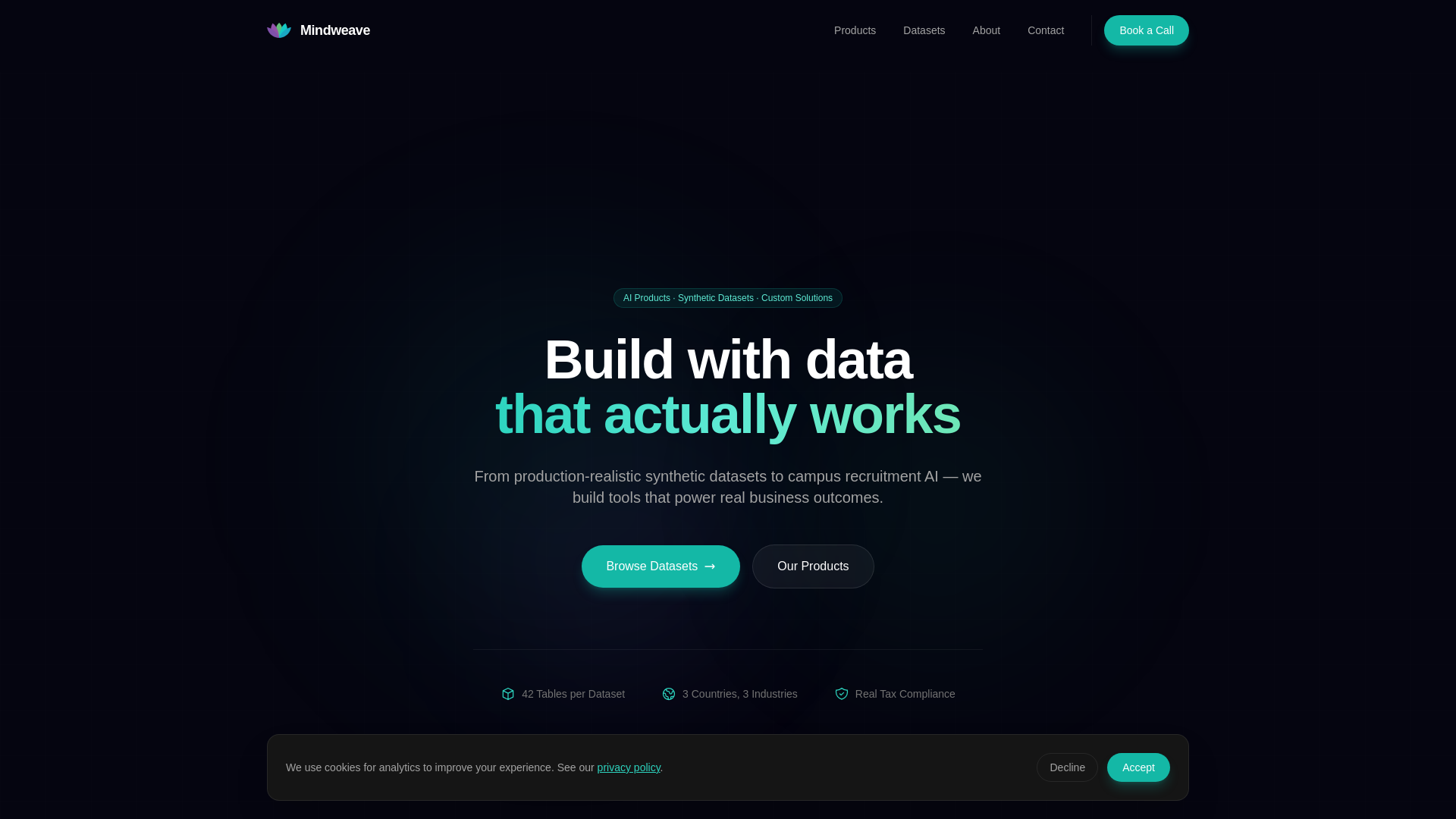 website screenshot of https://mindweave-tech.pages.dev/