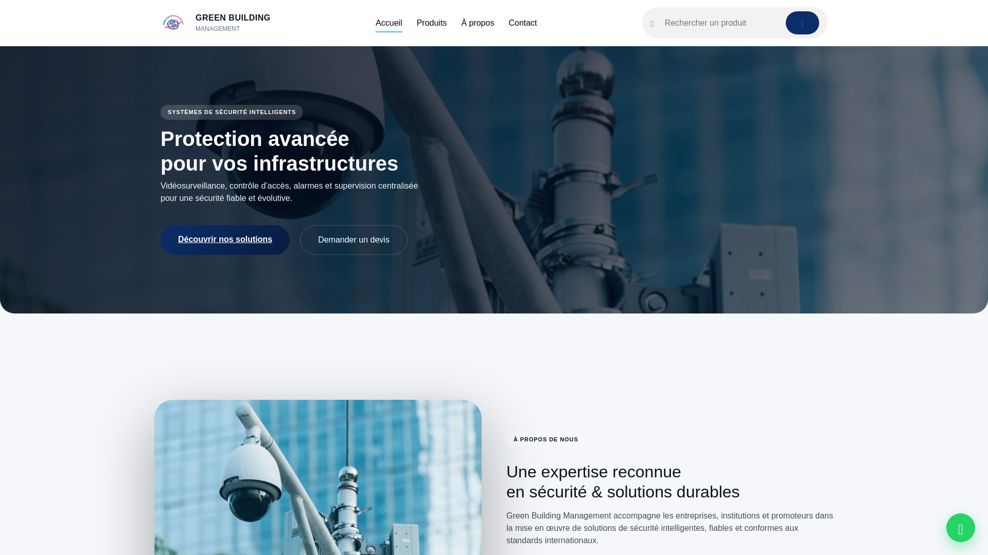 website screenshot of https://greenbuildingmanagement-mada.com/