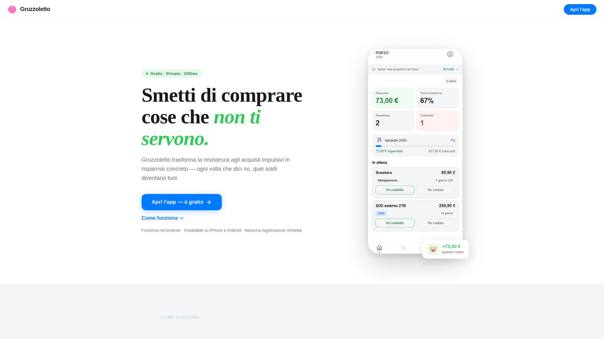 website screenshot of https://gruzzoletto.app