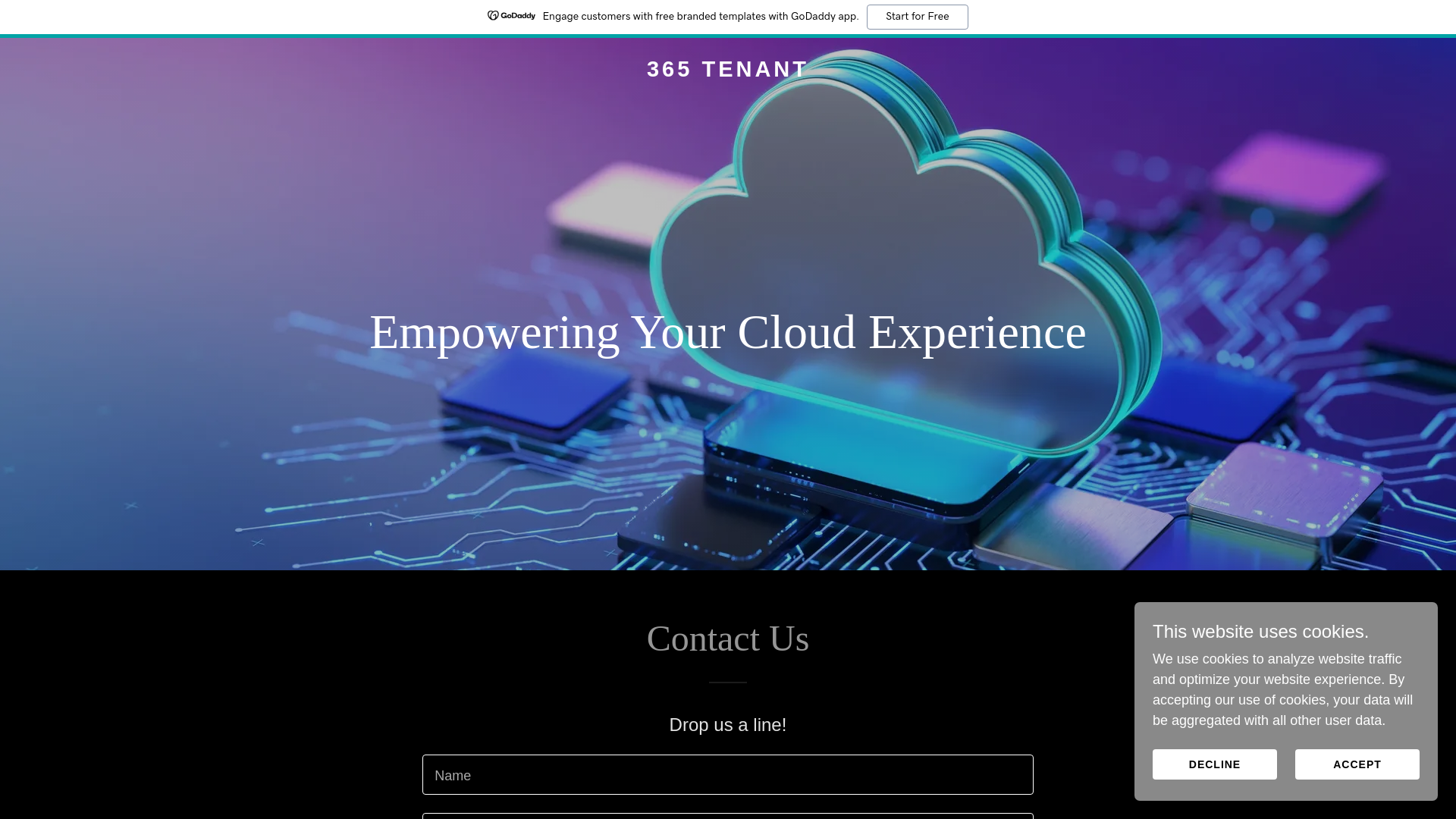 website screenshot of https://365tenant.uk/