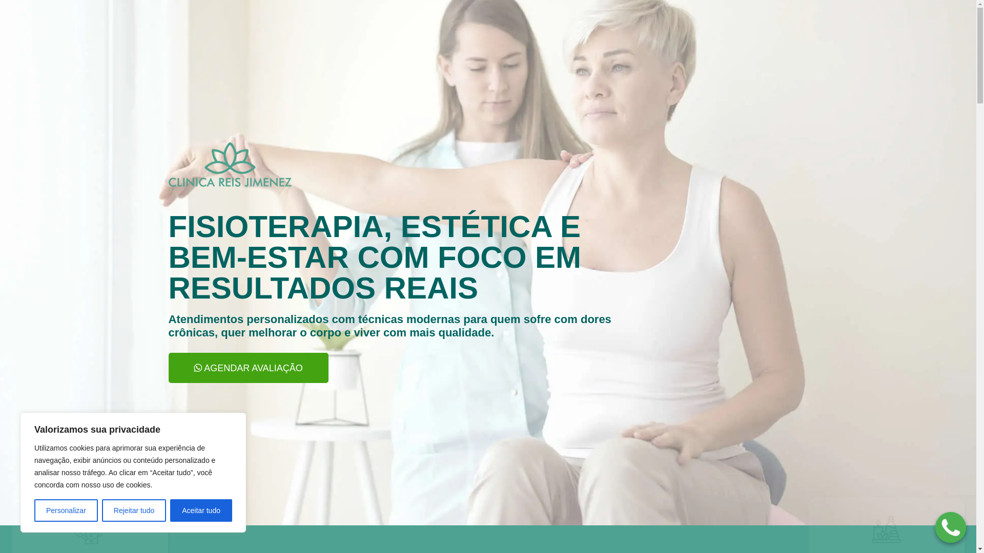 website screenshot of https://clinicareisjimenez.com.br/
