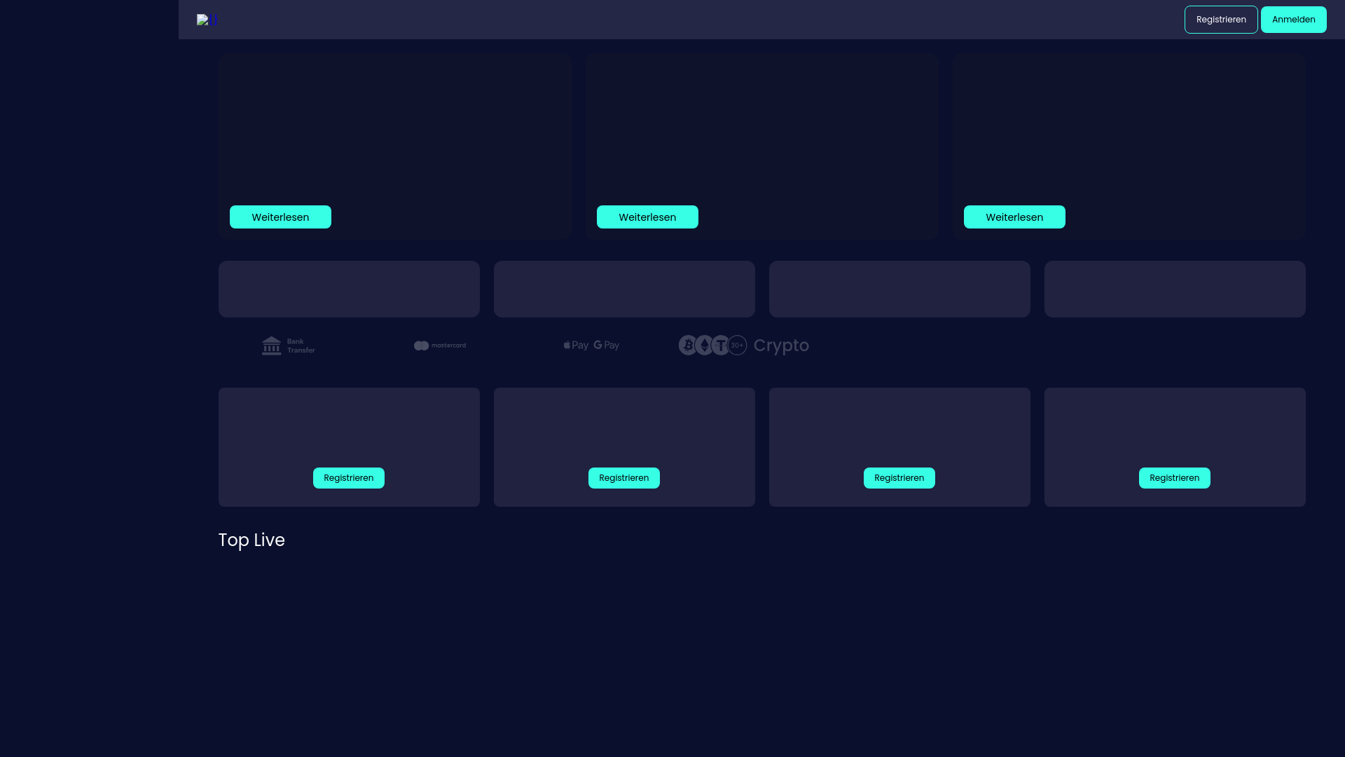 website screenshot of https://spinaltocasino.de/