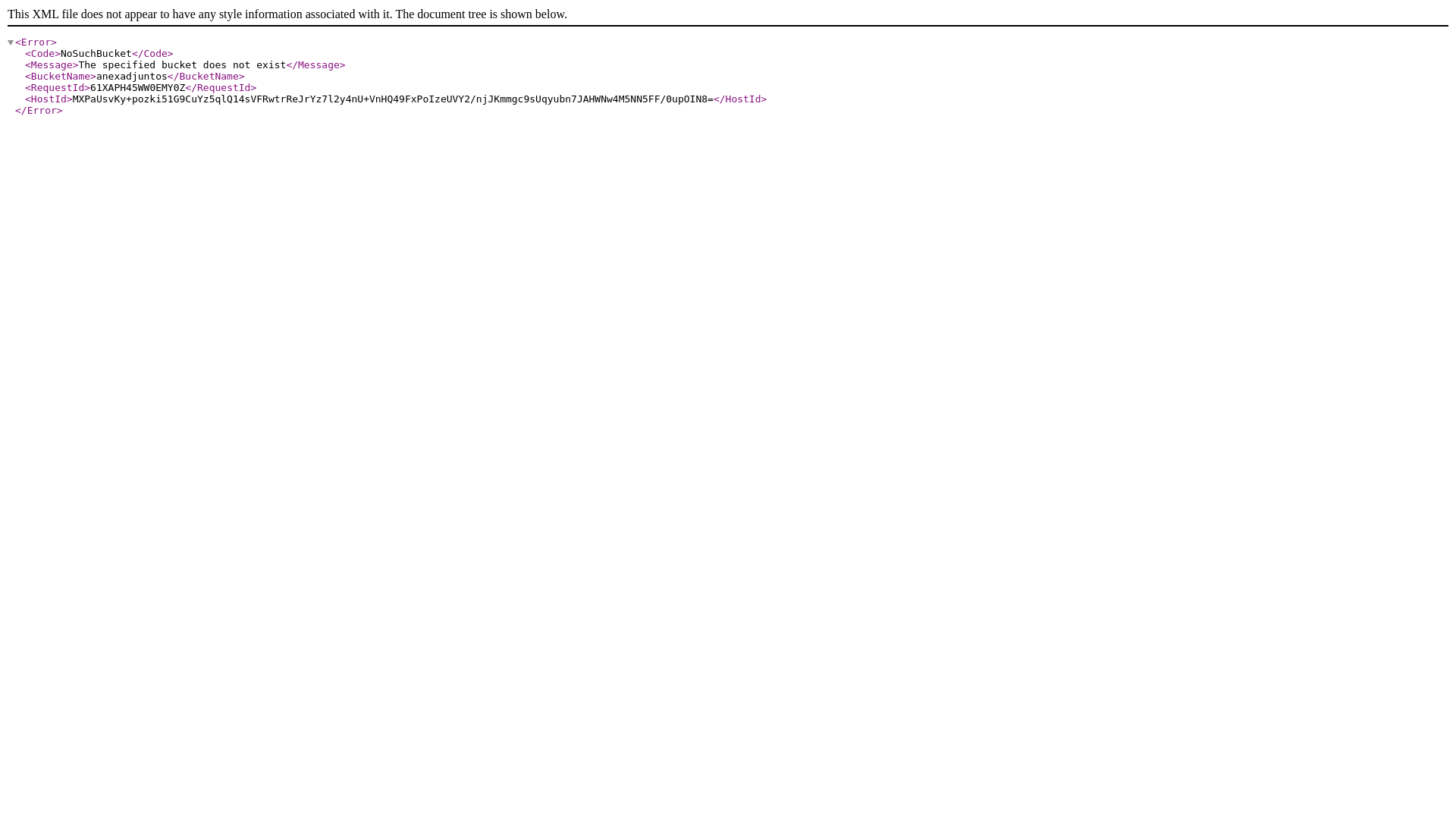 website screenshot of https://anexadjuntos.s3.us-east-1.amazonaws.com/