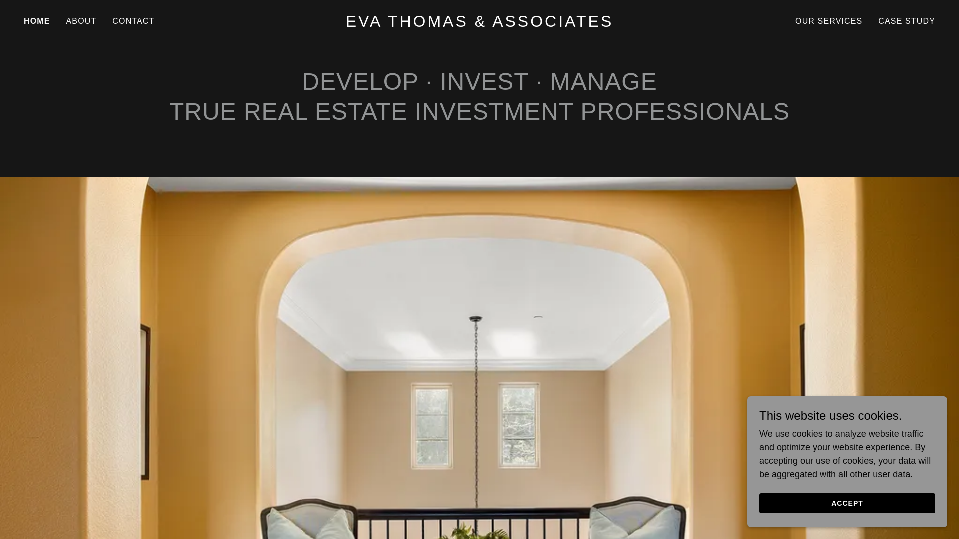 website screenshot of https://evathomasassociates.com