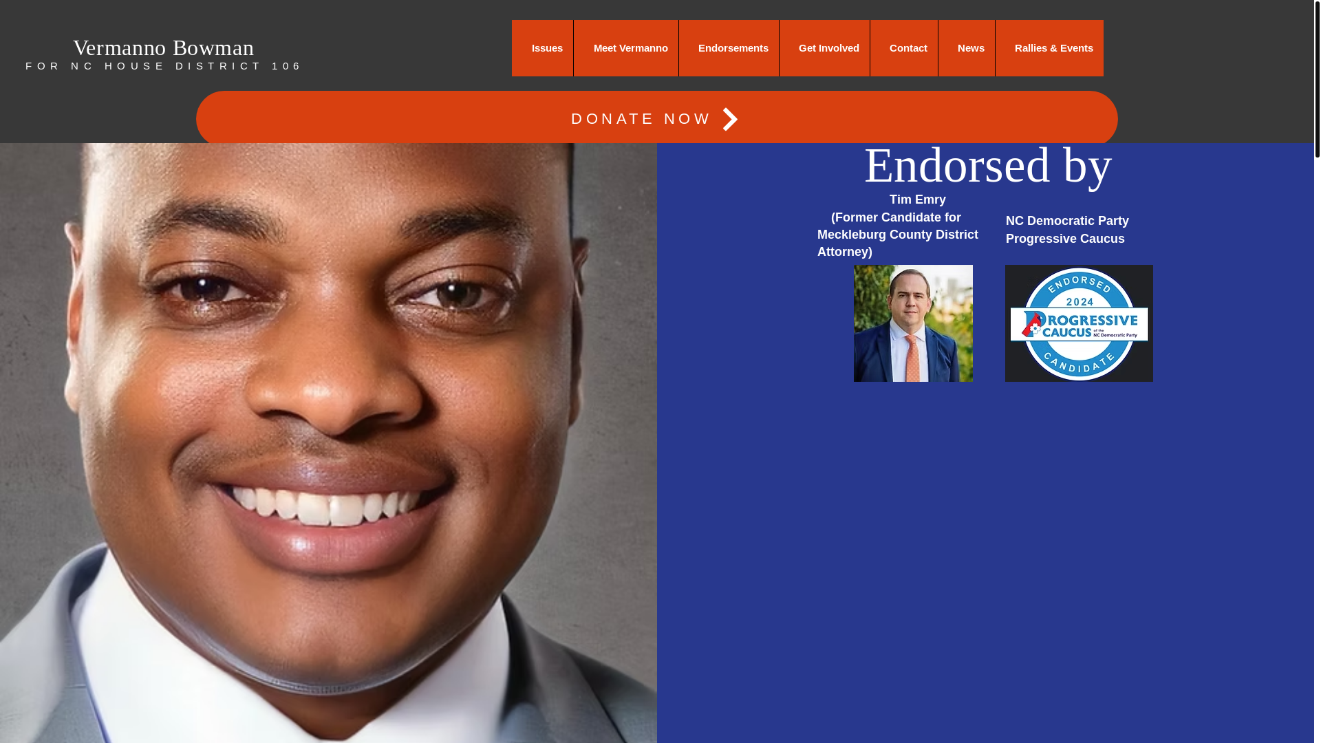 website screenshot of https://vote4vermanno.com/