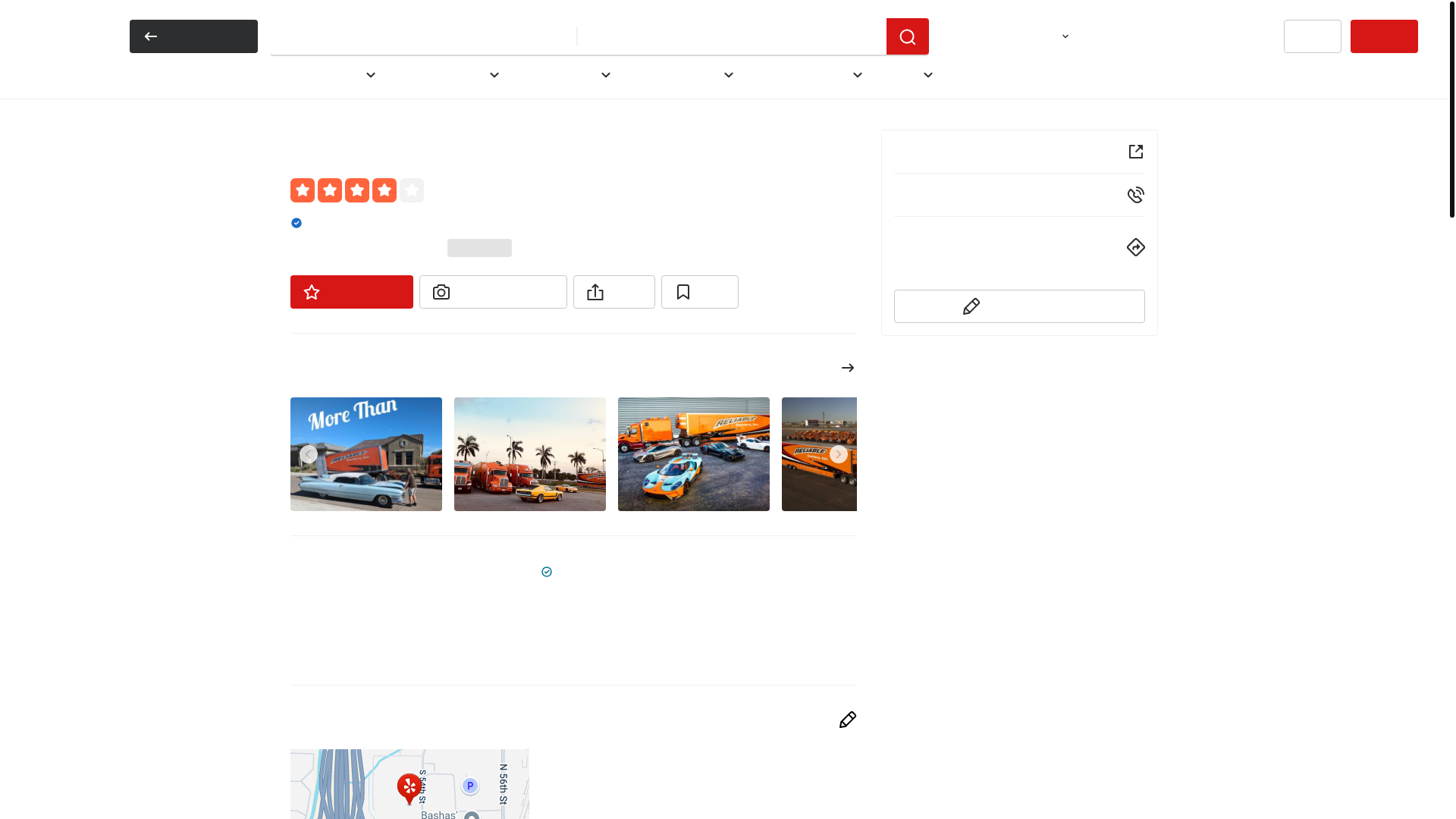 website screenshot of https://www.yelp.com/biz/reliable-carriers-chandler