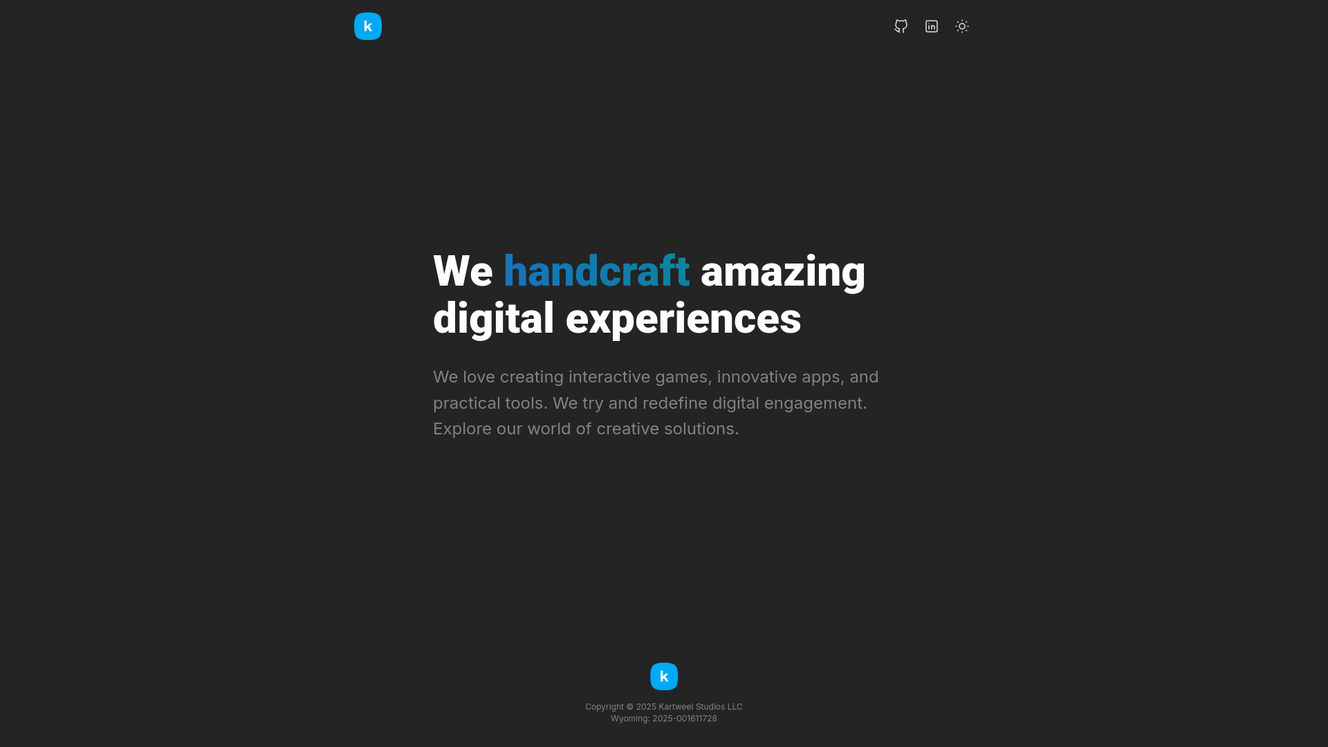 website screenshot of https://kartweel-landing-bmz.pages.dev/