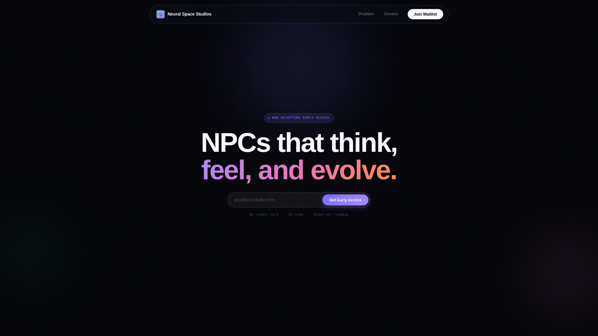 website screenshot of https://neuralspacestudios.com/