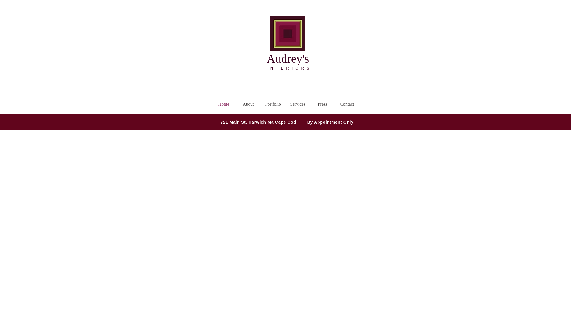 website screenshot of https://audreysinteriorscape.com