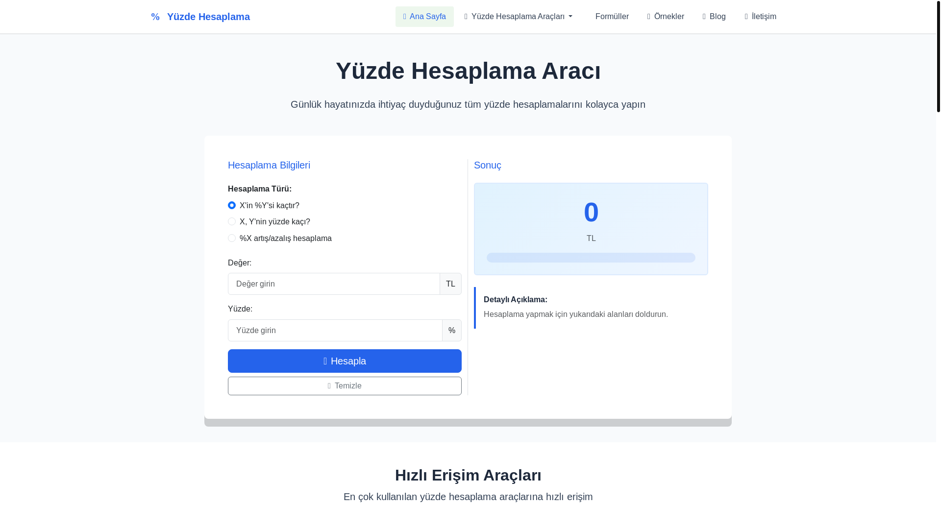 website screenshot of https://yuzde-hesaplama-online.pages.dev/