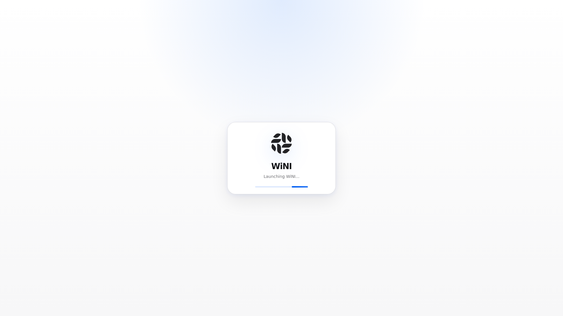 website screenshot of https://wini-ai.io/