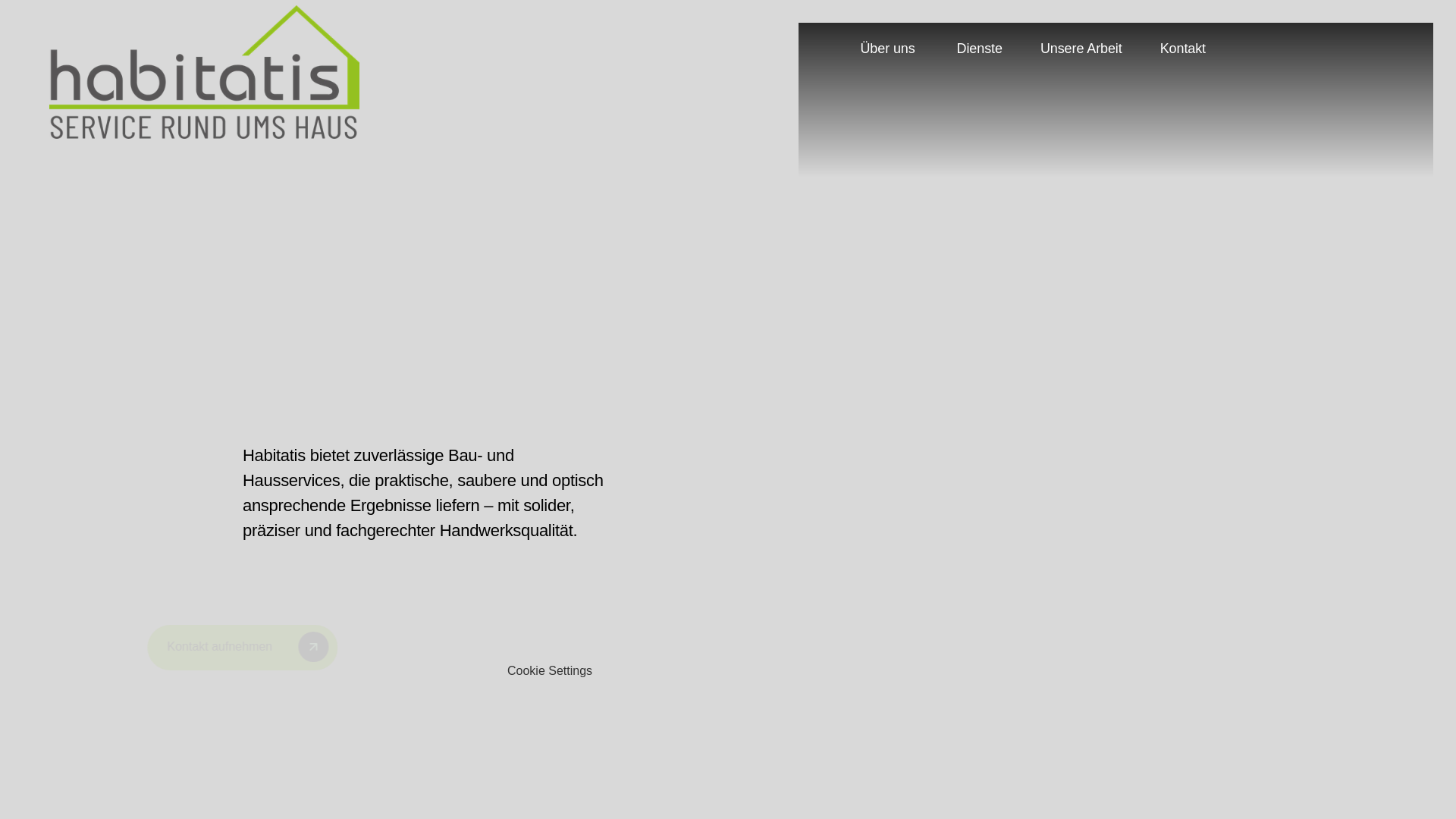 website screenshot of https://habitatis-service.de