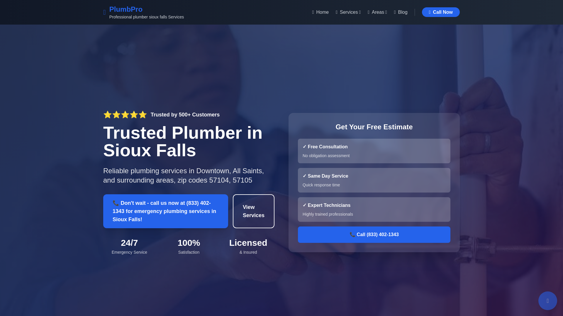 website screenshot of https://siouxfallsplumbingpro.pages.dev/