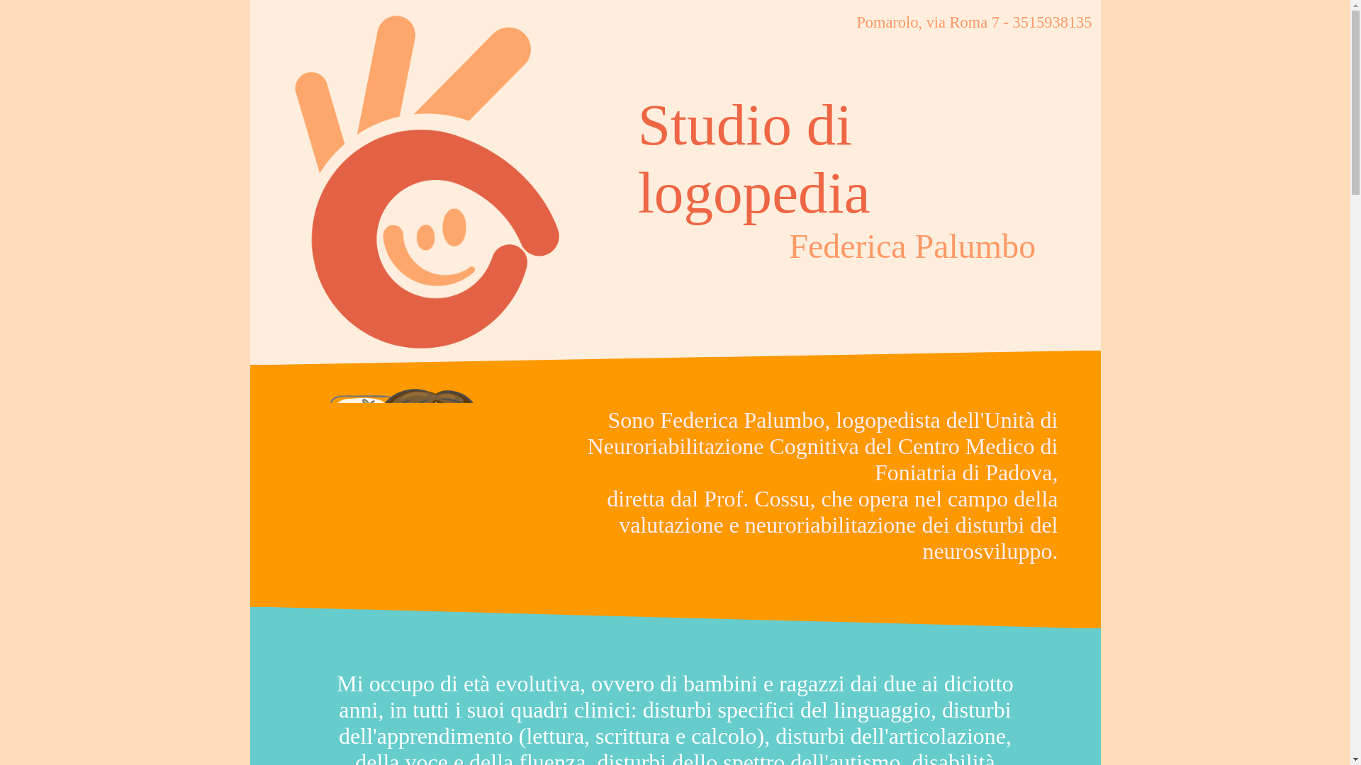 website screenshot of https://logopediapalumbo.it/