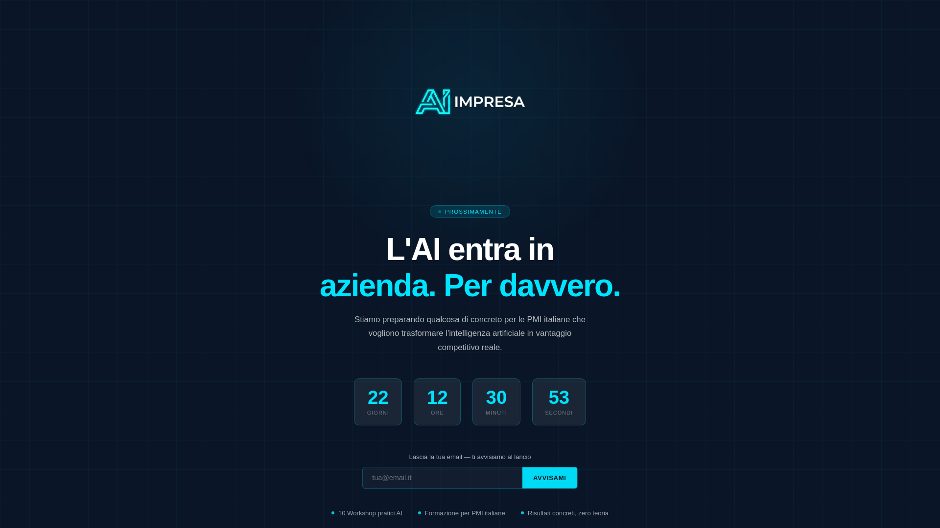 website screenshot of https://ai-impresa.it