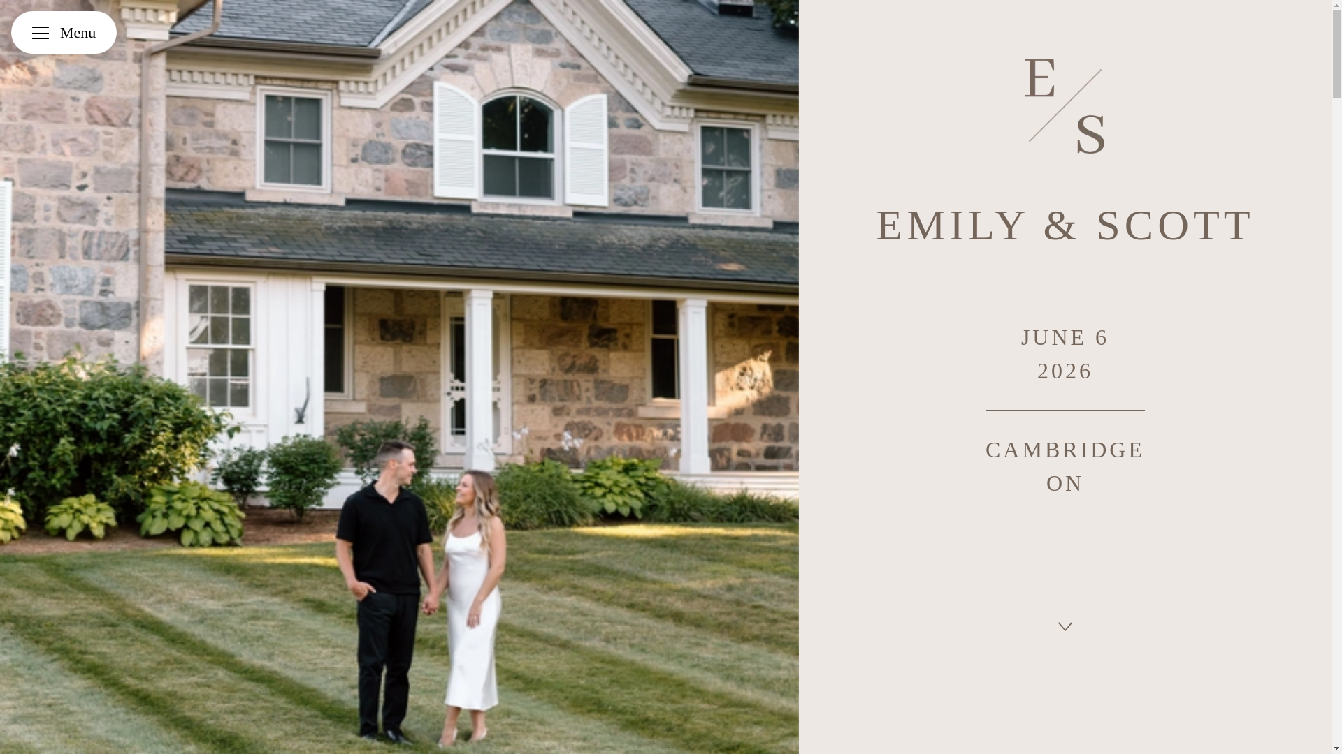 website screenshot of https://emilyandscotthabel.com/