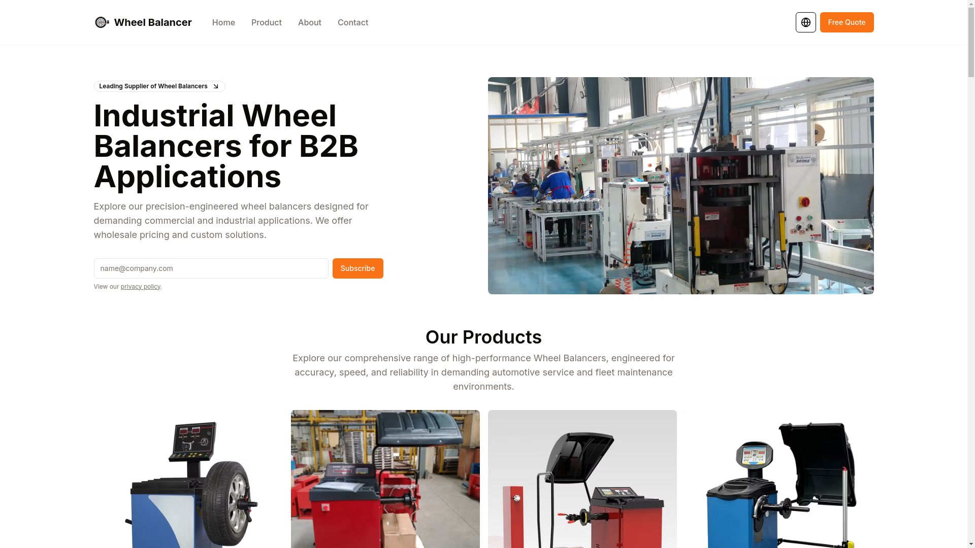 website screenshot of https://wheelbalancer.org/