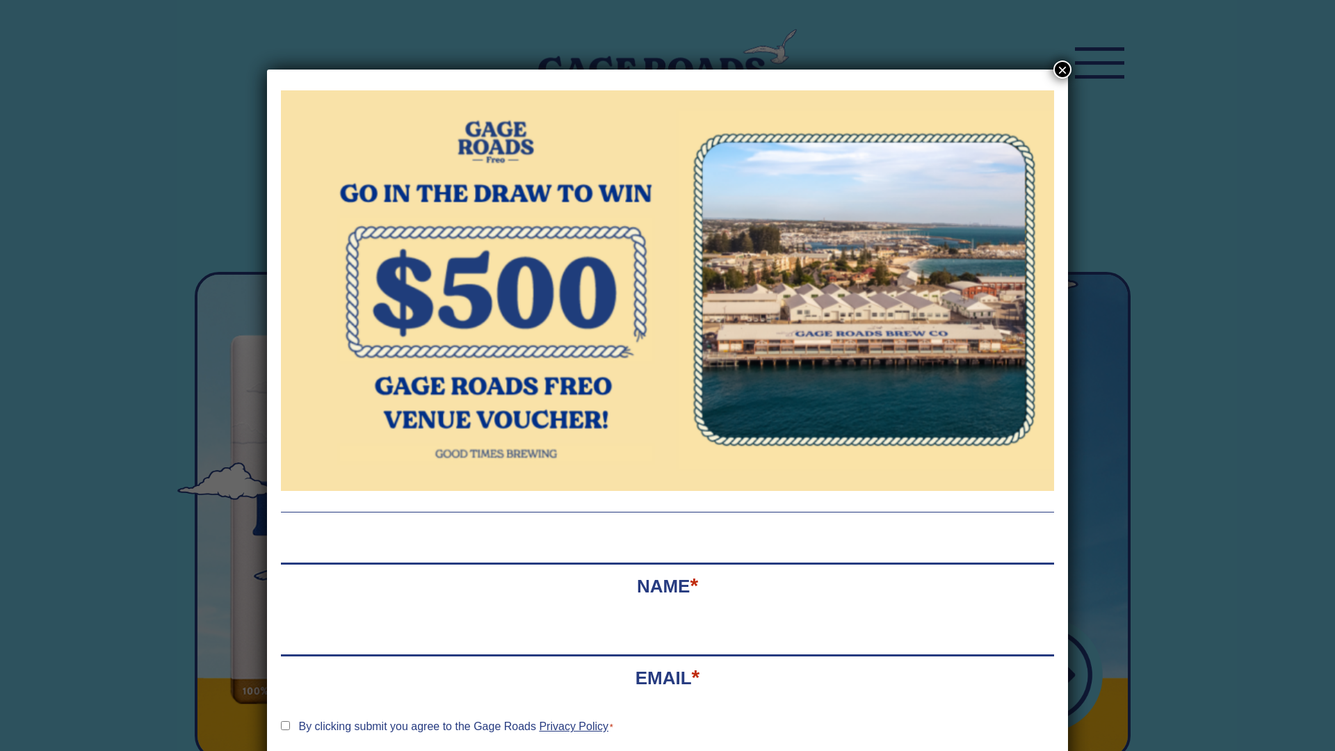 website screenshot of https://winwithgage.com.au/