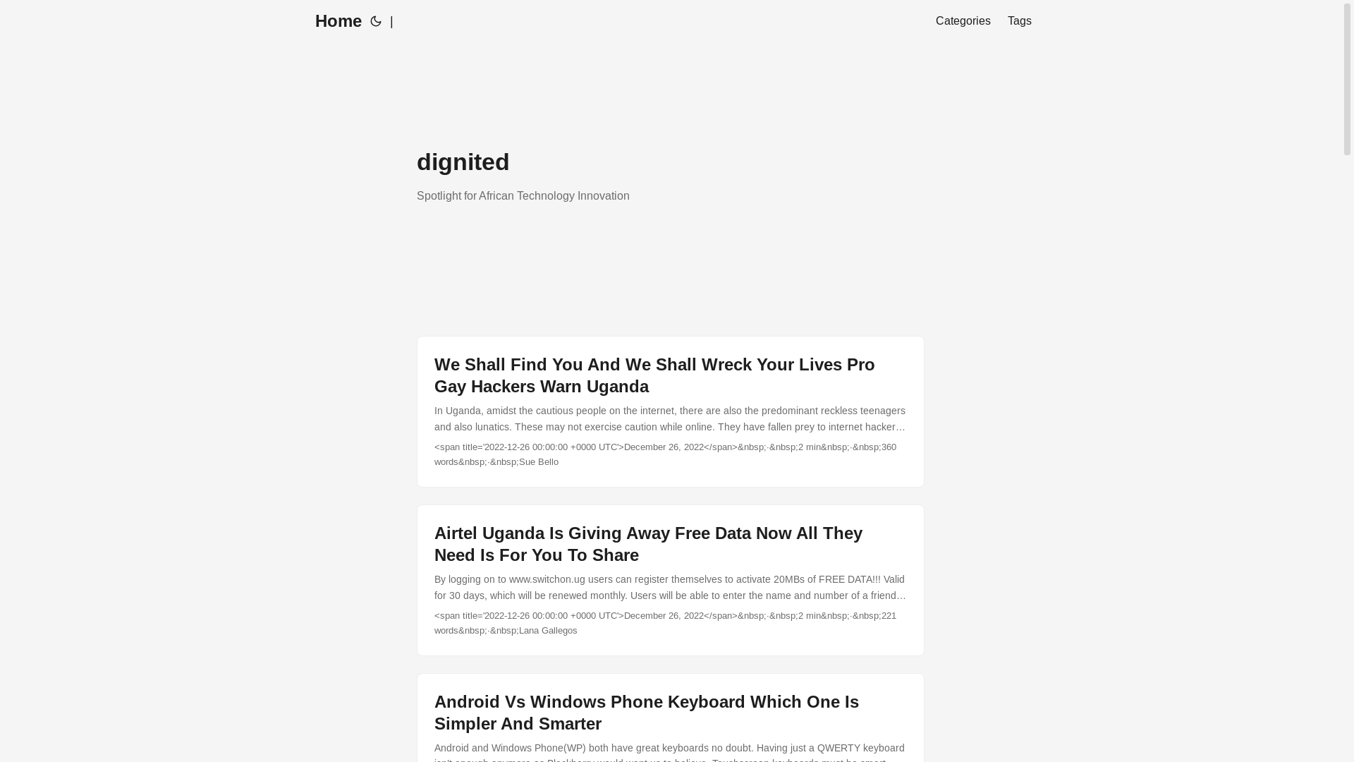 website screenshot of https://dignited25.pages.dev/