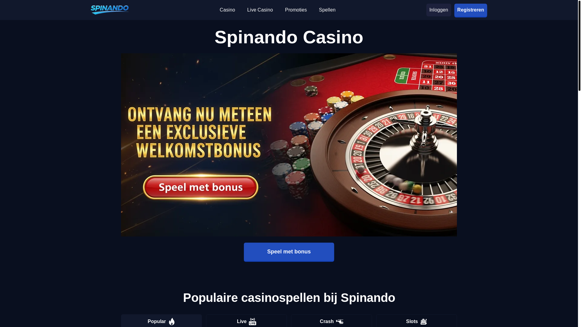 website screenshot of https://spinando-be-15312.pages.dev/