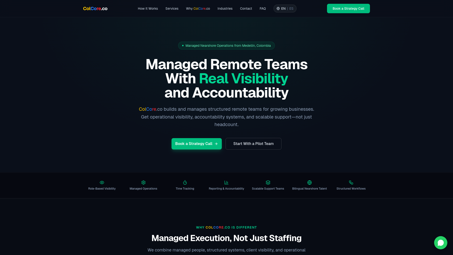 website screenshot of https://colcore.co/