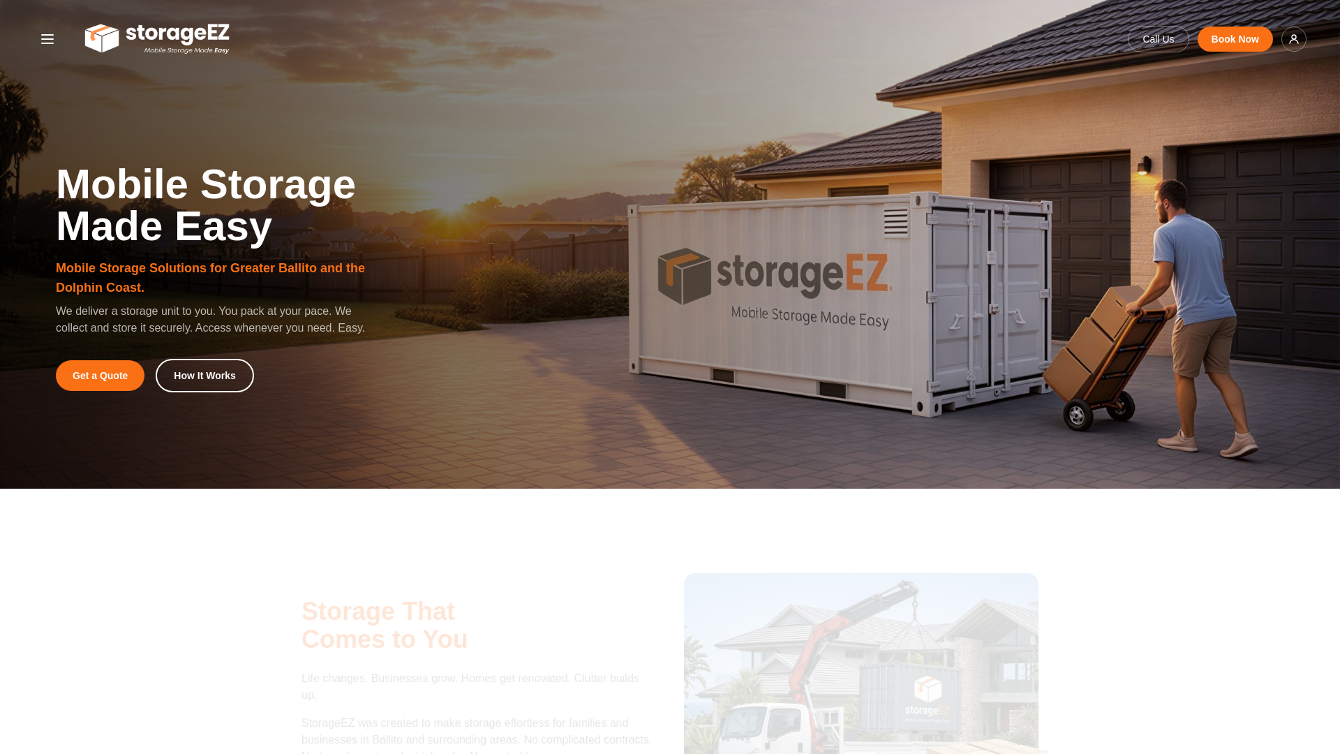 website screenshot of https://storageez-temp.co.za