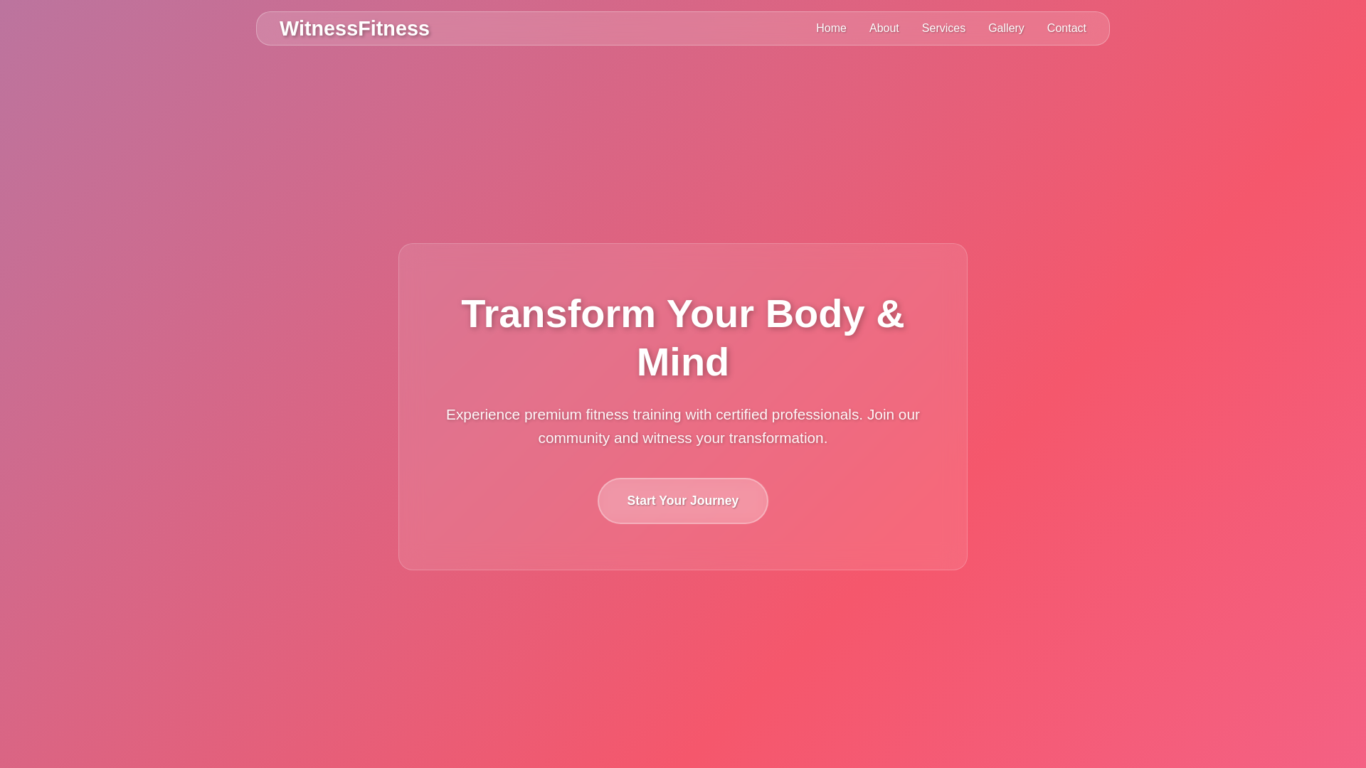 website screenshot of https://witnessfitness.digital