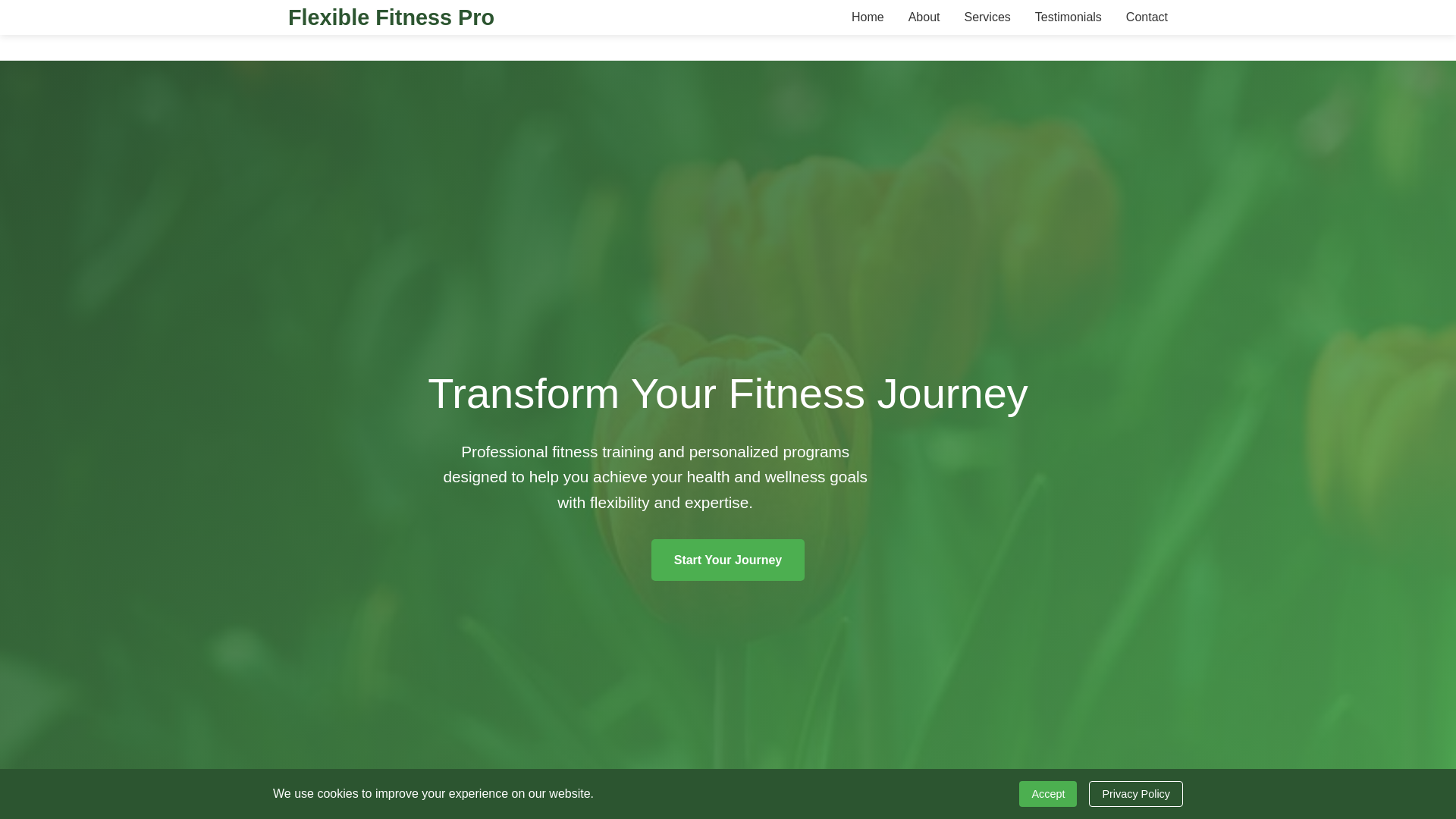 website screenshot of https://flexiblefitnesspro.click/