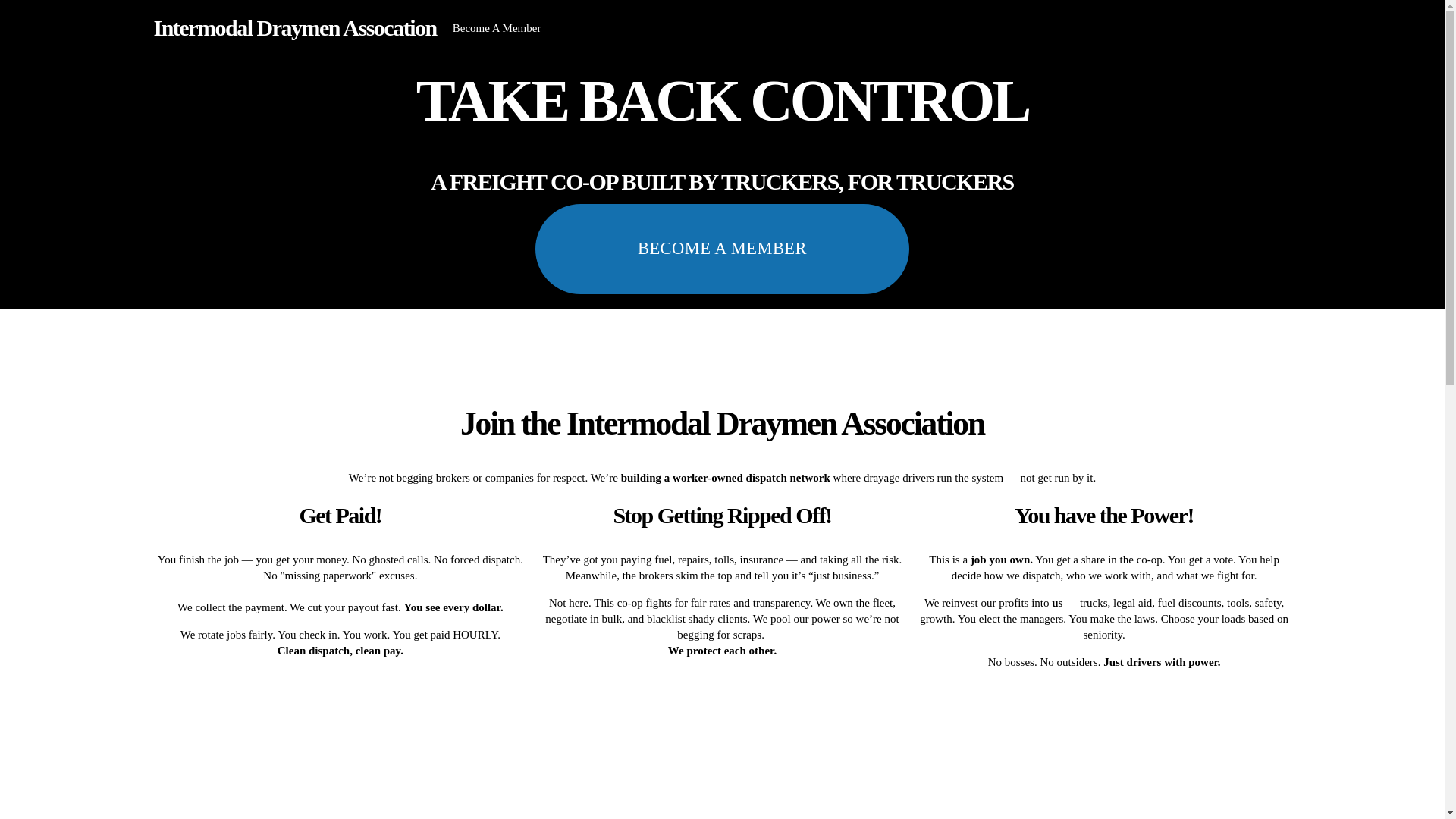 website screenshot of https://idatruckers.com/