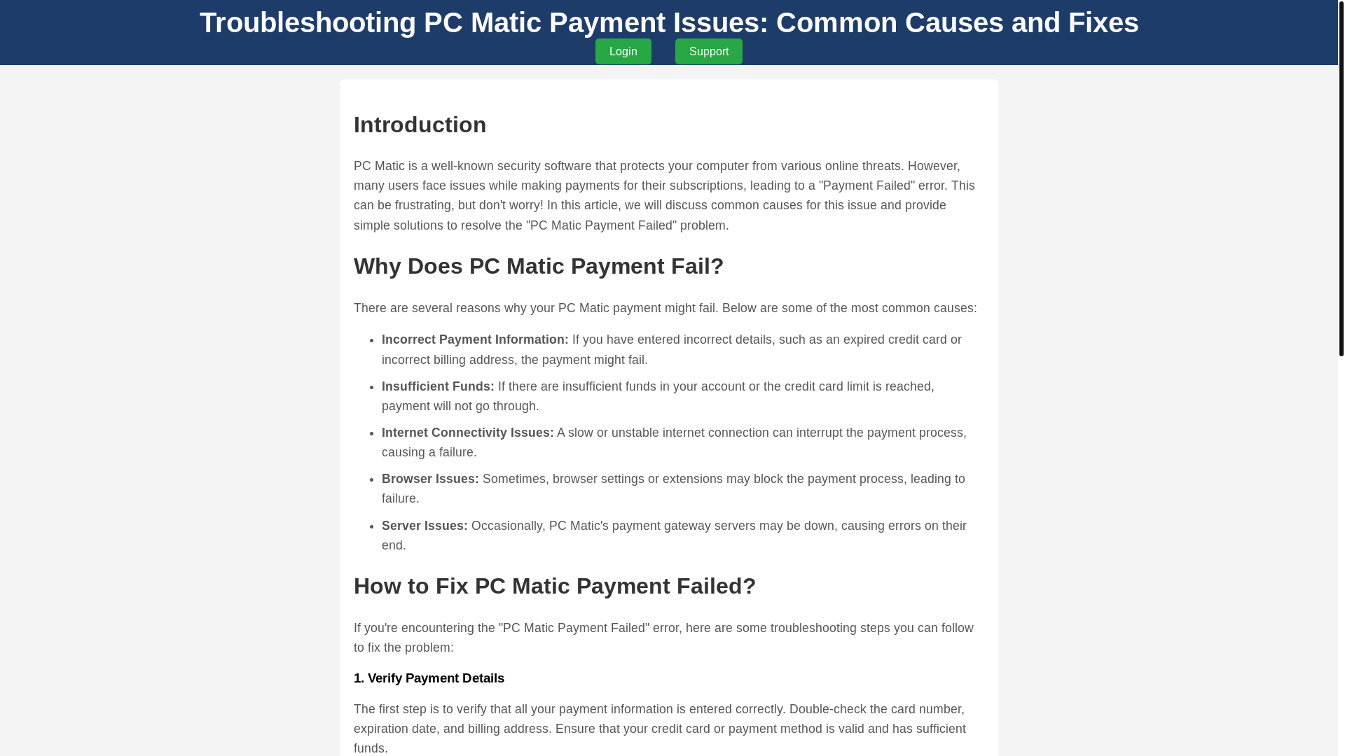 website screenshot of https://pcmaticpaymentfailed.pages.dev/