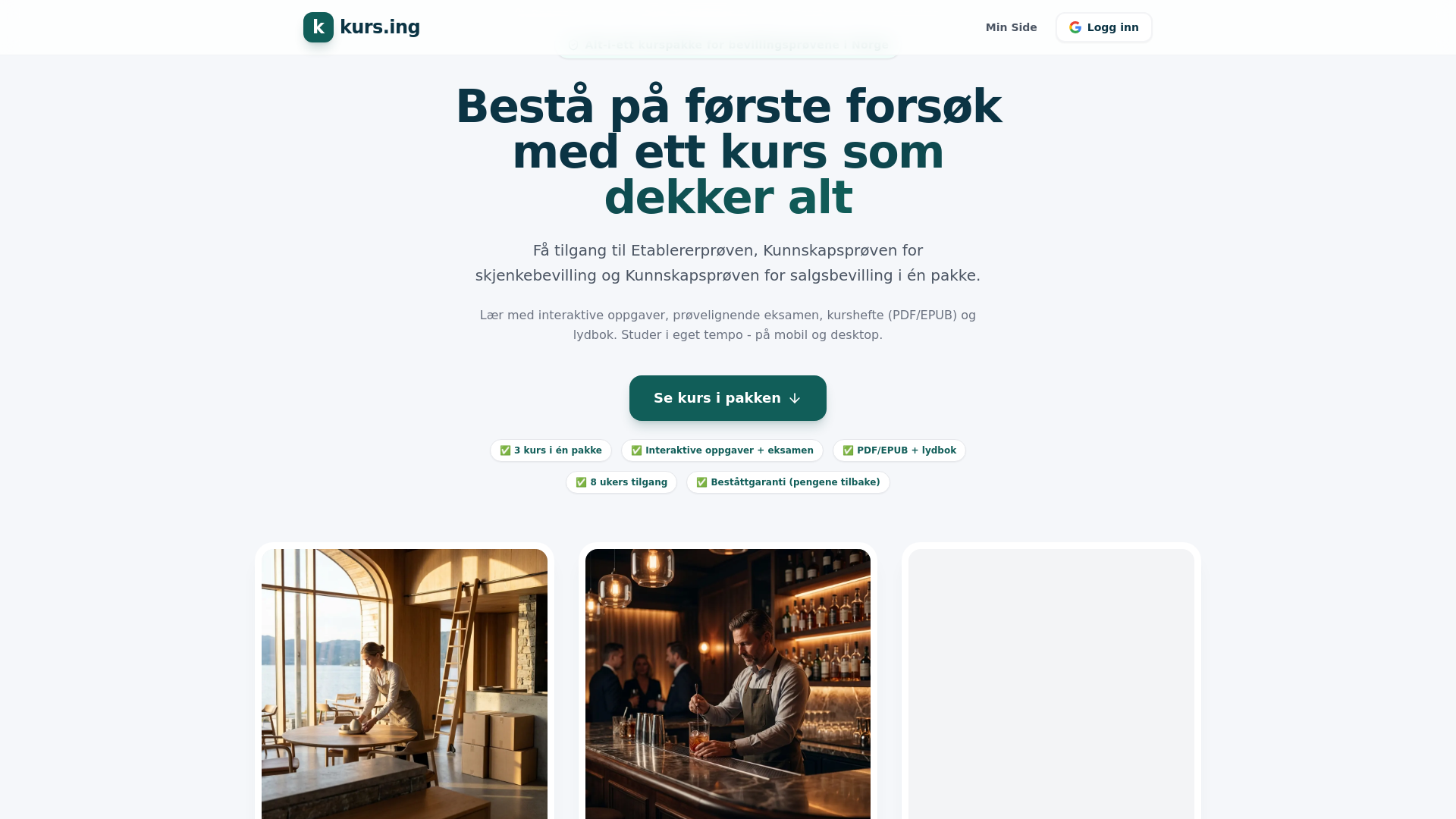 website screenshot of https://kurs-ing-static.pages.dev/