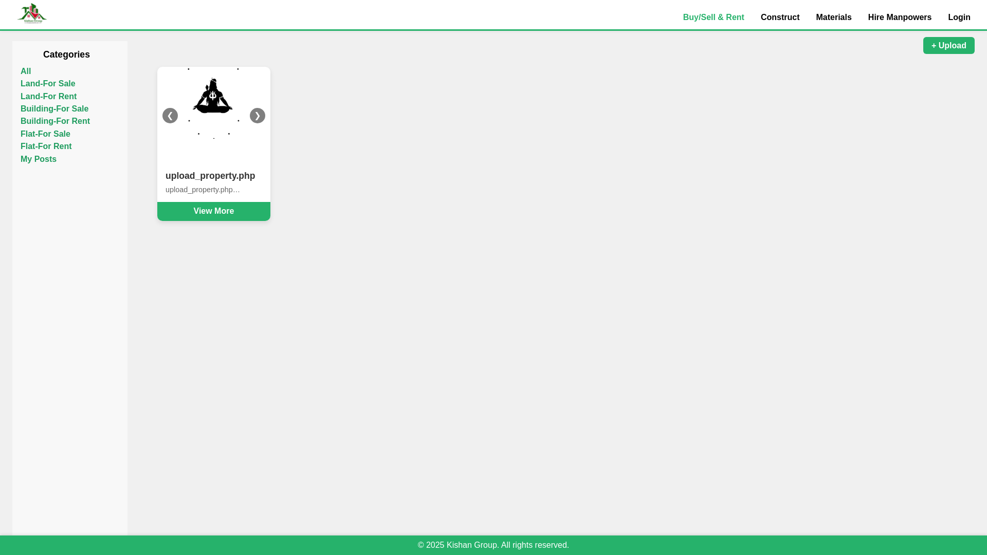 website screenshot of https://kishangroup.org/