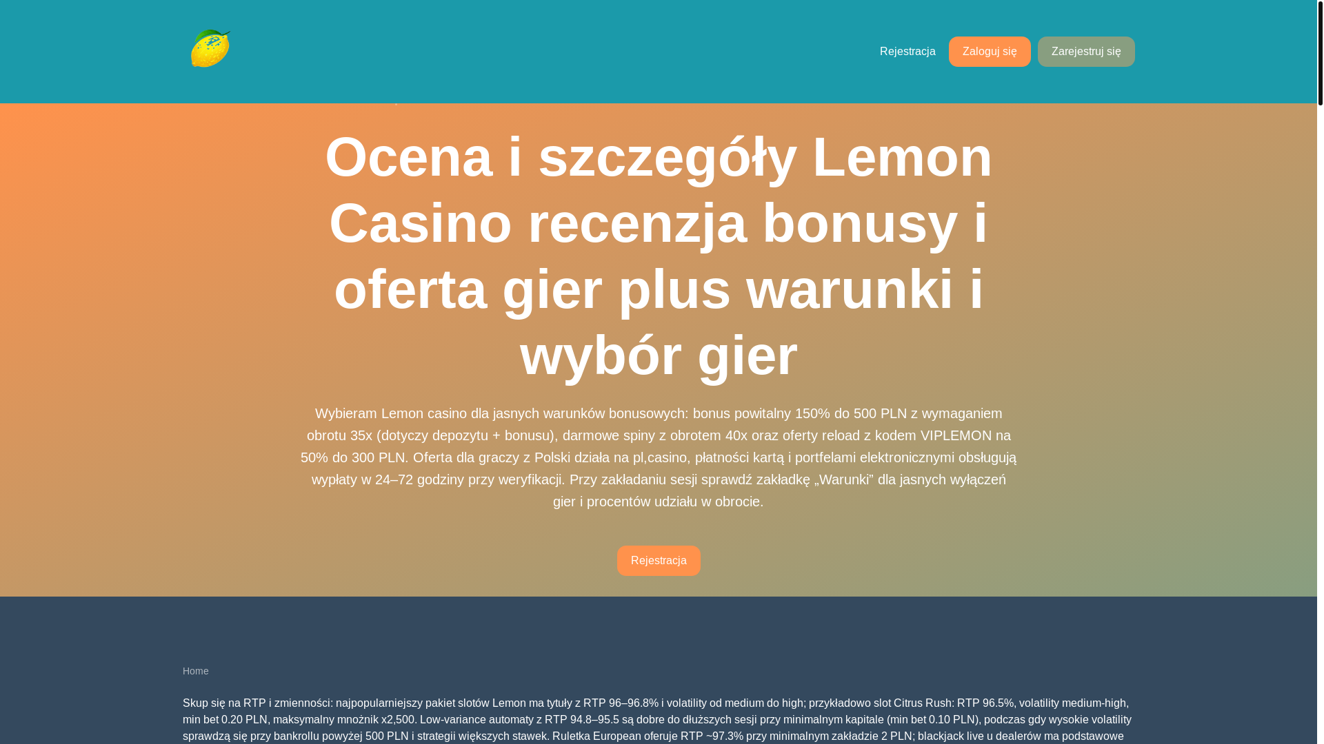 website screenshot of https://lemoncasino-online.net.pl/