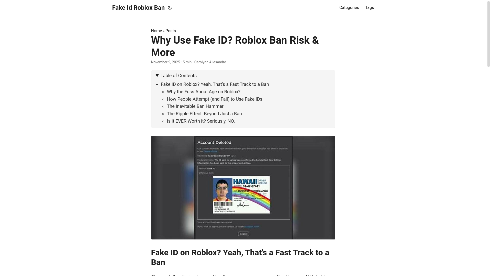 website screenshot of https://fake-id-roblox-ban.pages.dev/