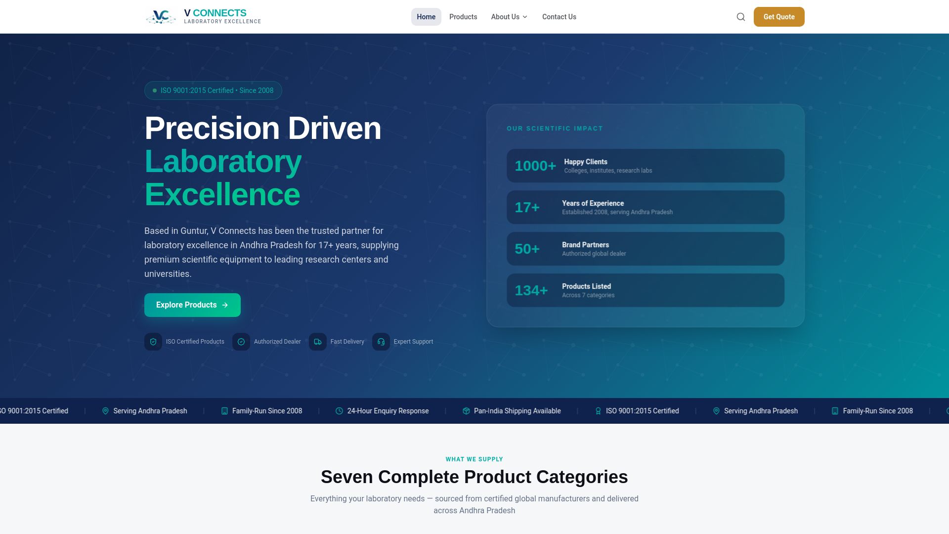 website screenshot of https://vconnectss.com/