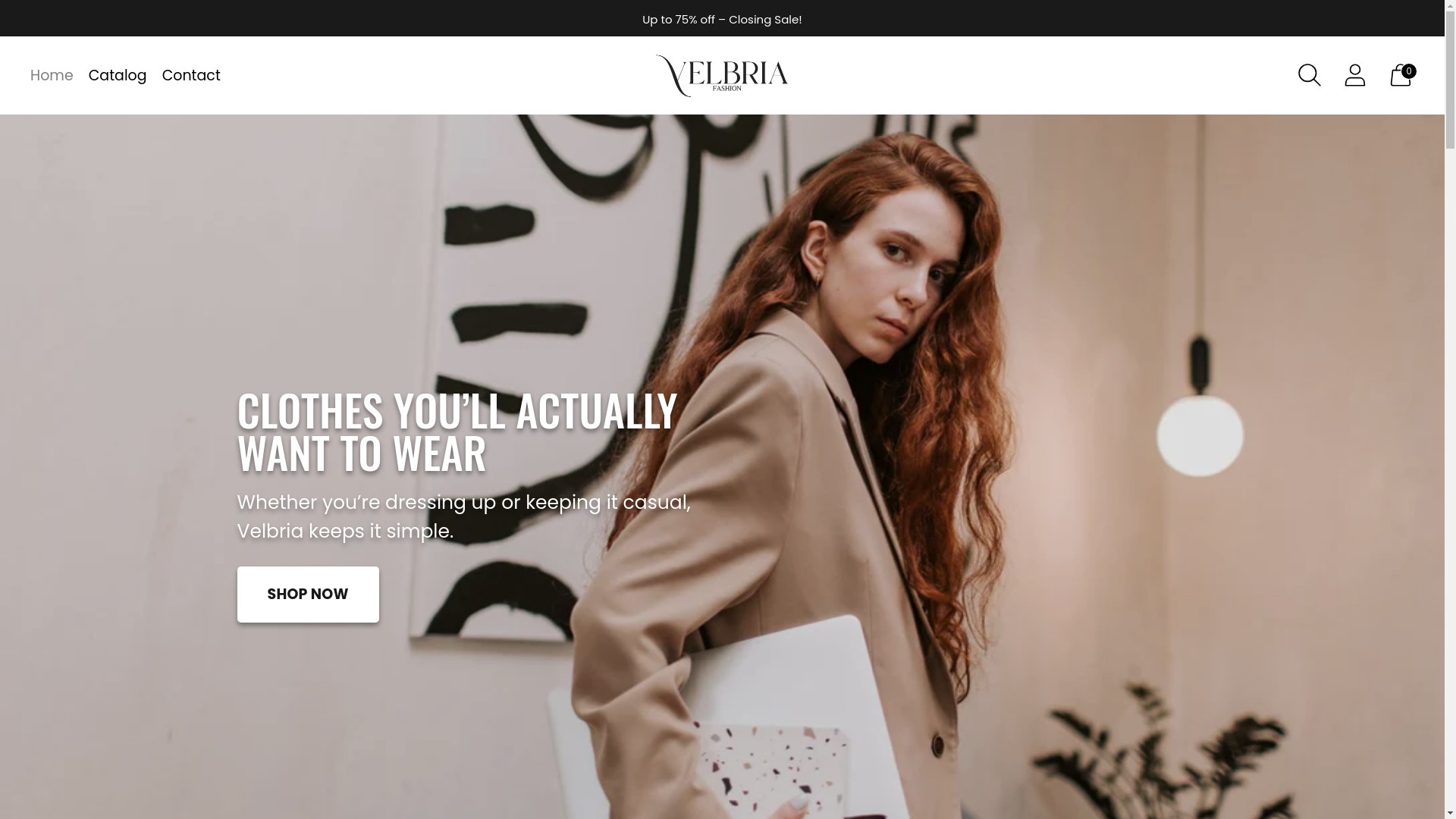 website screenshot of https://velbria.co.uk/