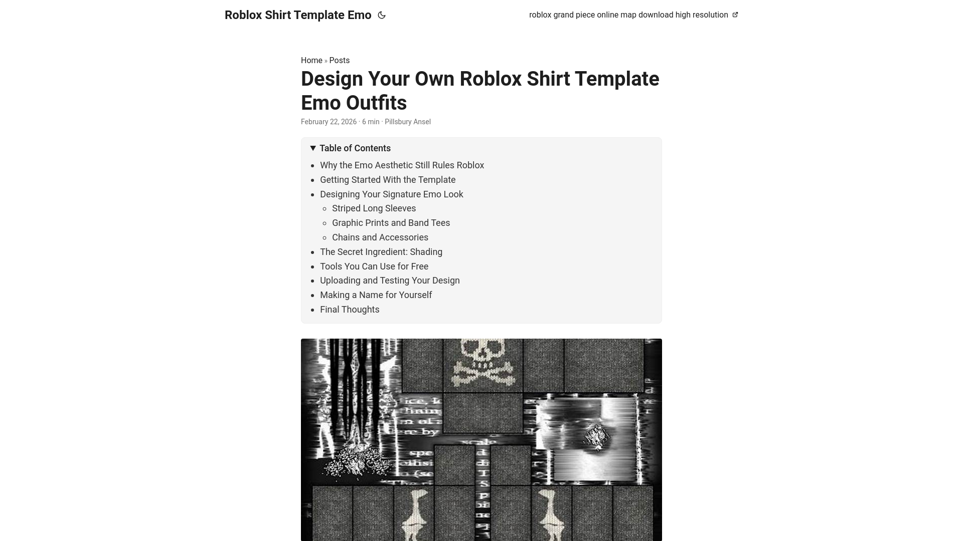website screenshot of https://roblox-shirt-template-emo.pages.dev/