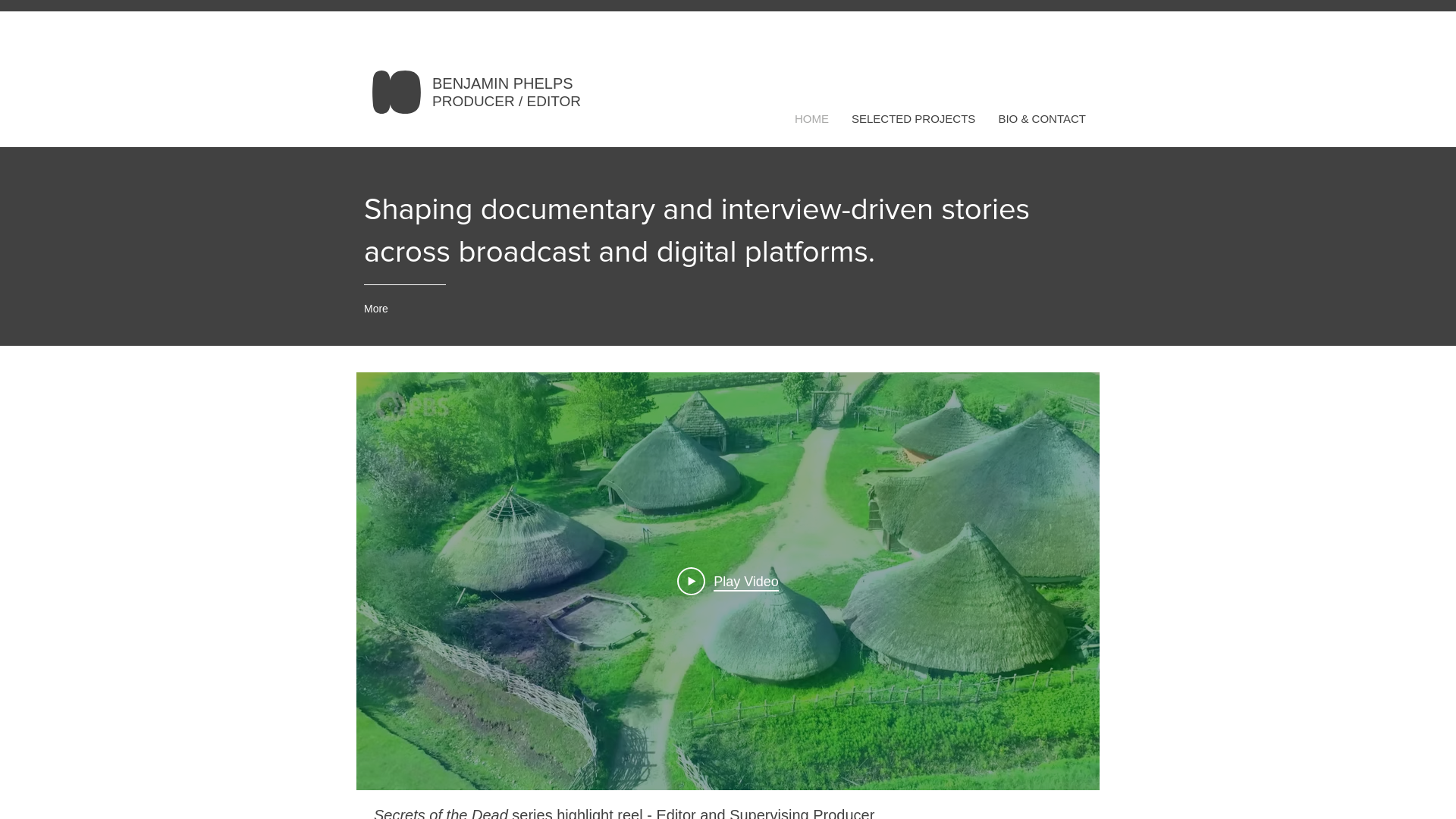 website screenshot of https://benjaminphelps.info/