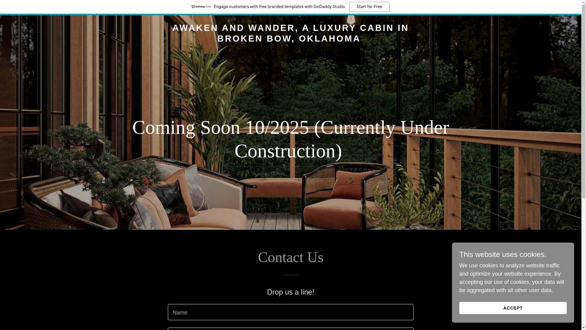 website screenshot of https://awakenandwander.co/