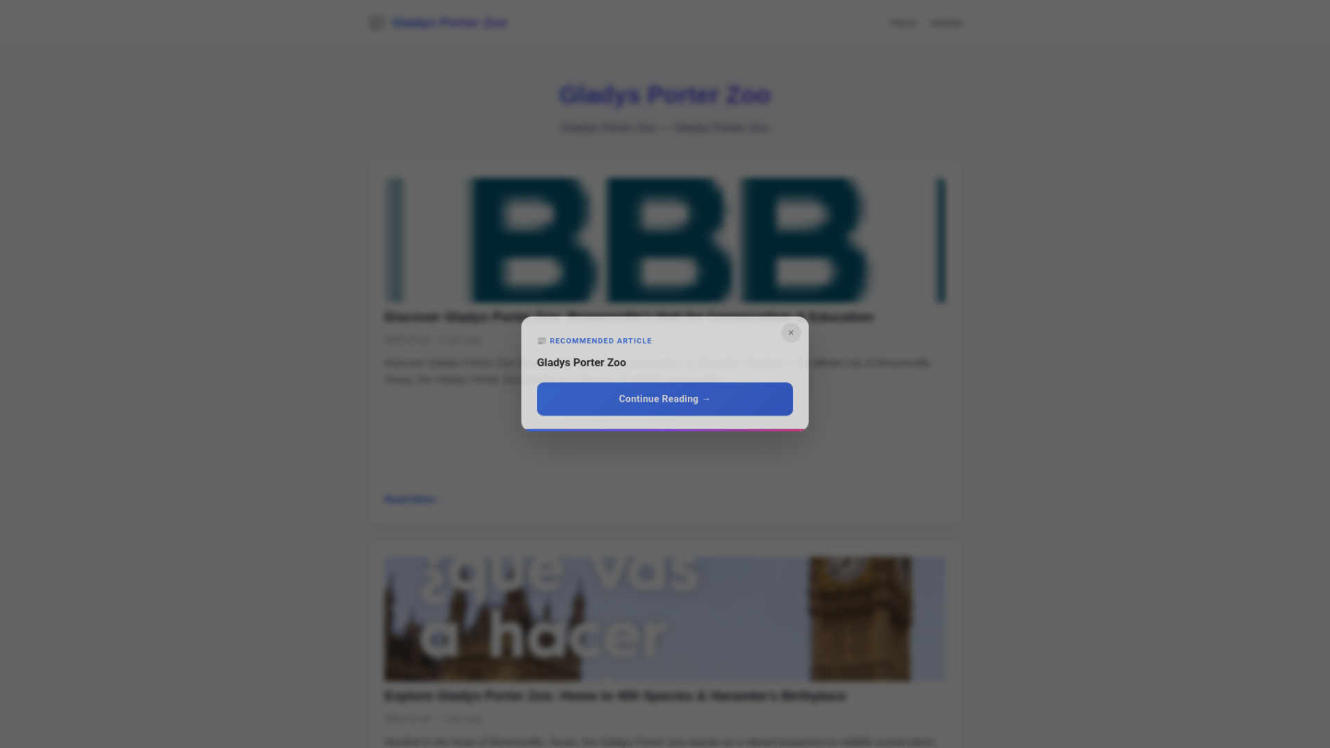 website screenshot of https://gladys-porter-zoo.pages.dev/