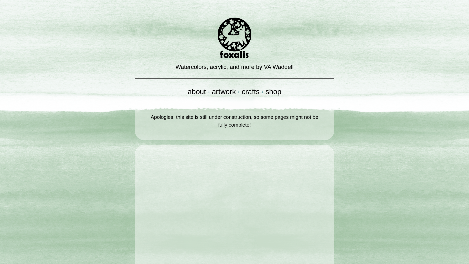 website screenshot of https://foxsolace.com/