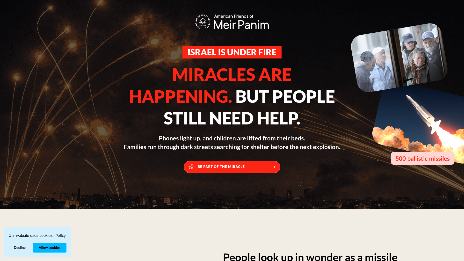 website screenshot of https://israel-war.org/