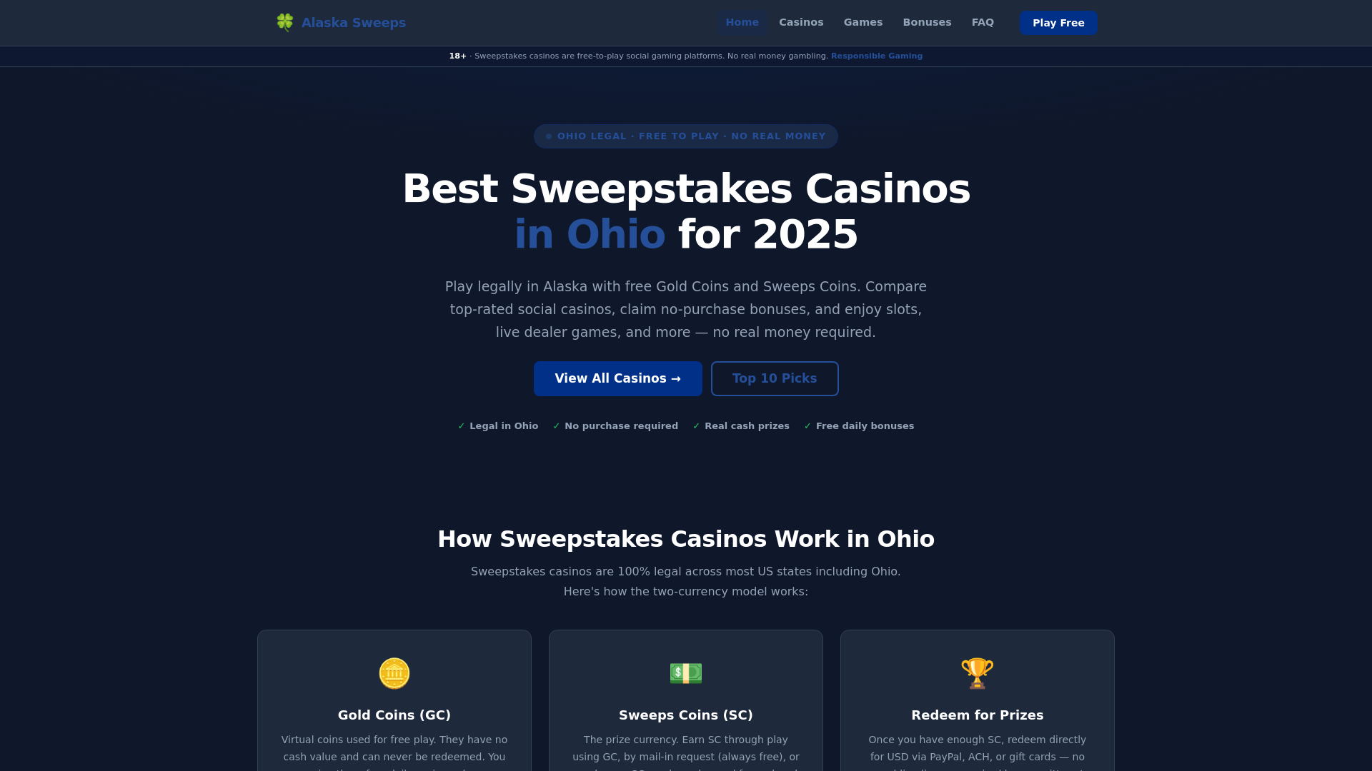 website screenshot of https://alaskasweeps.pages.dev/