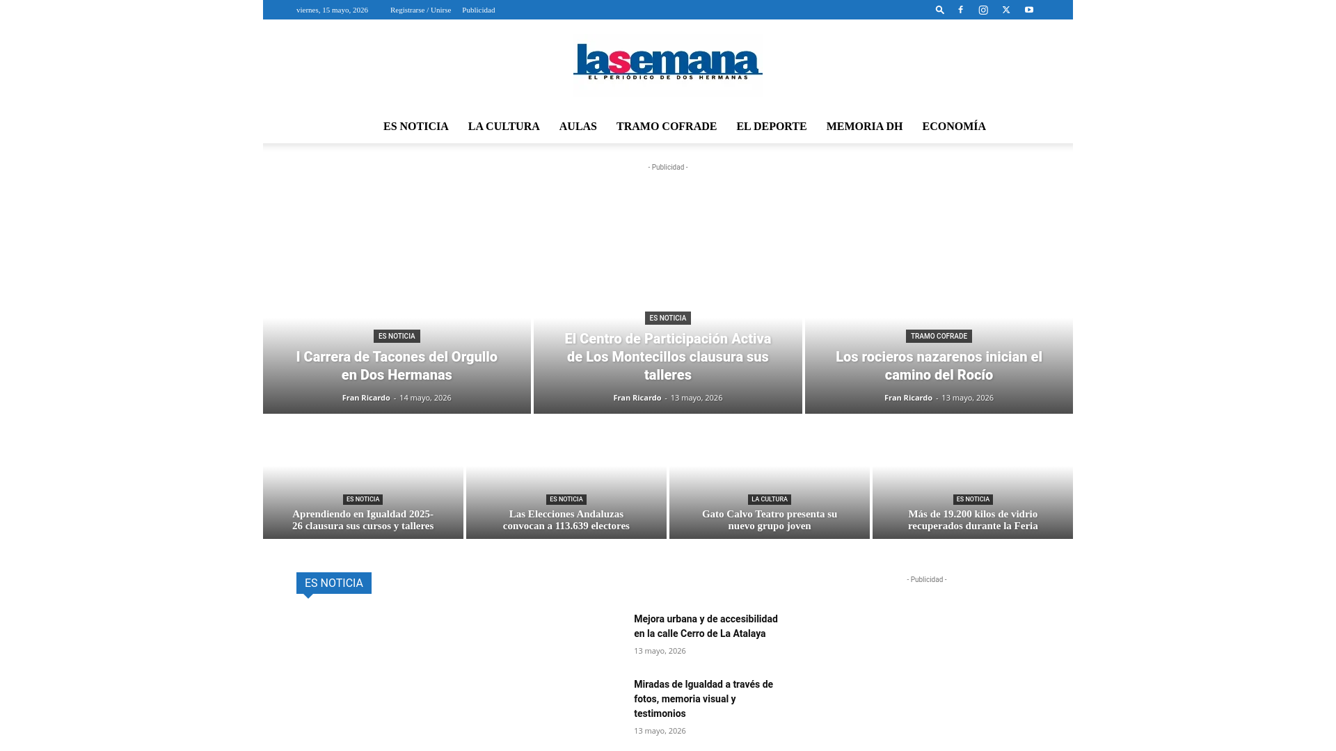 website screenshot of https://periodicolasemana.es