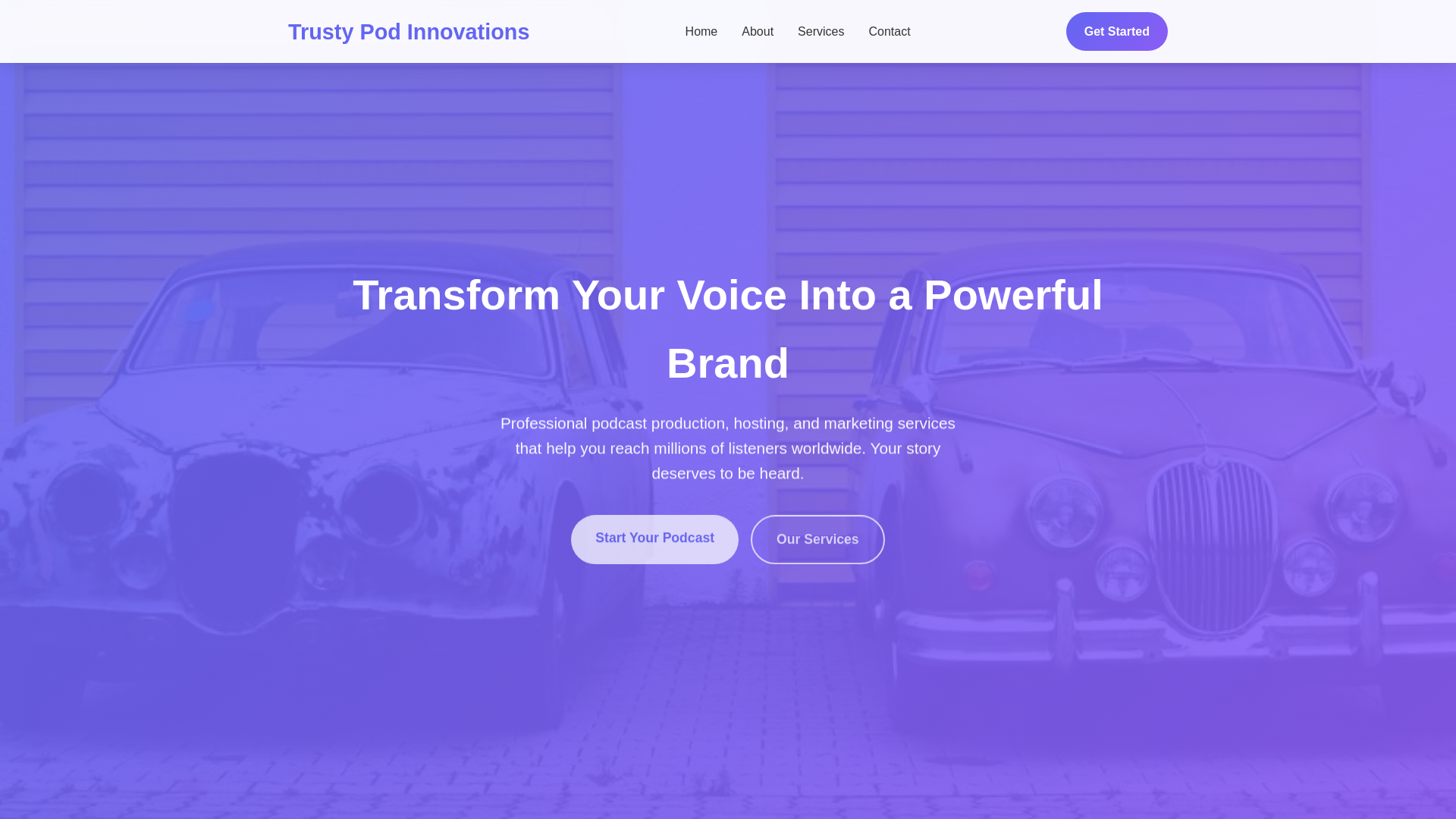 website screenshot of https://trustypodinnovations.xyz/