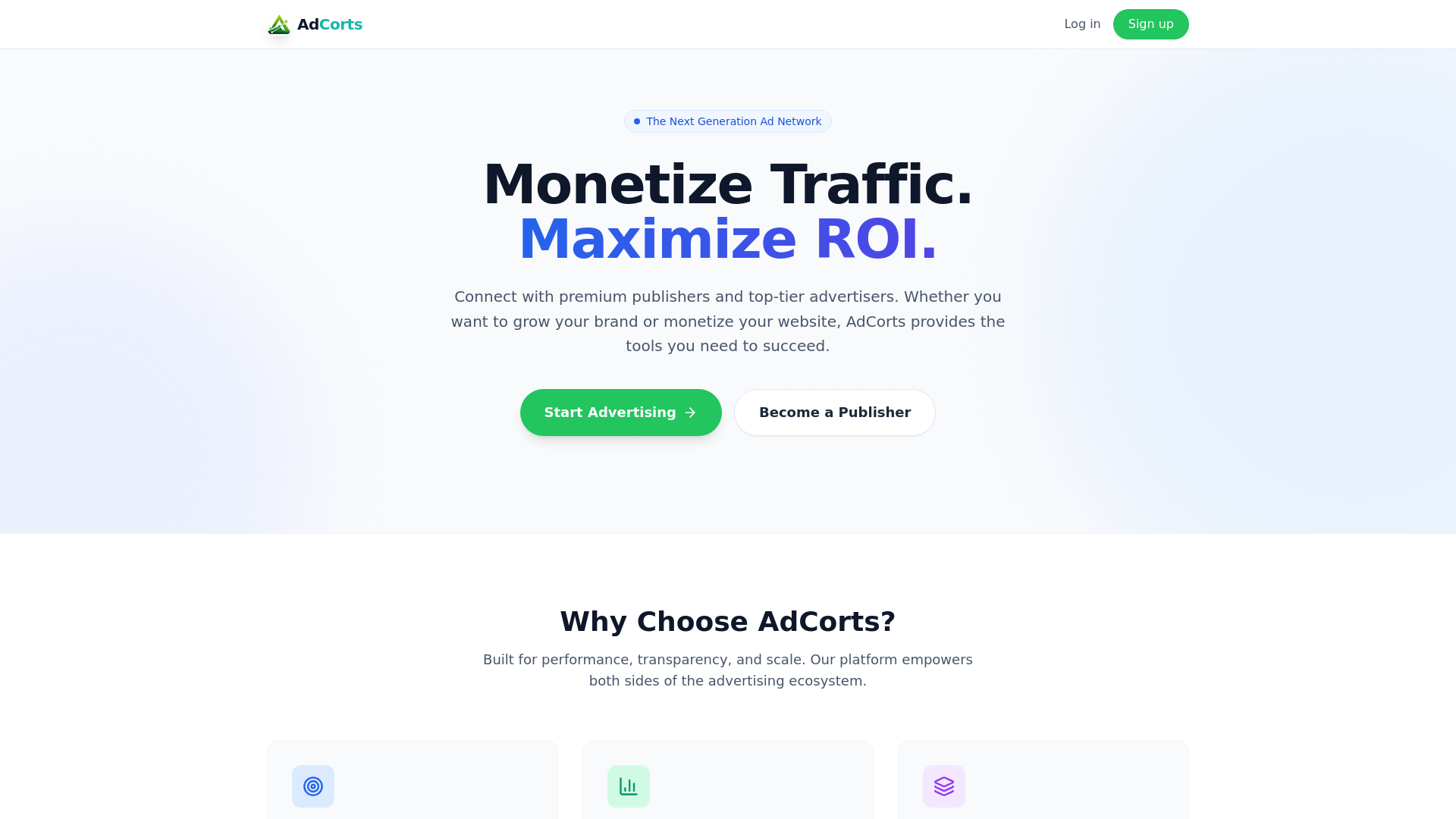 website screenshot of https://adcorts.com/